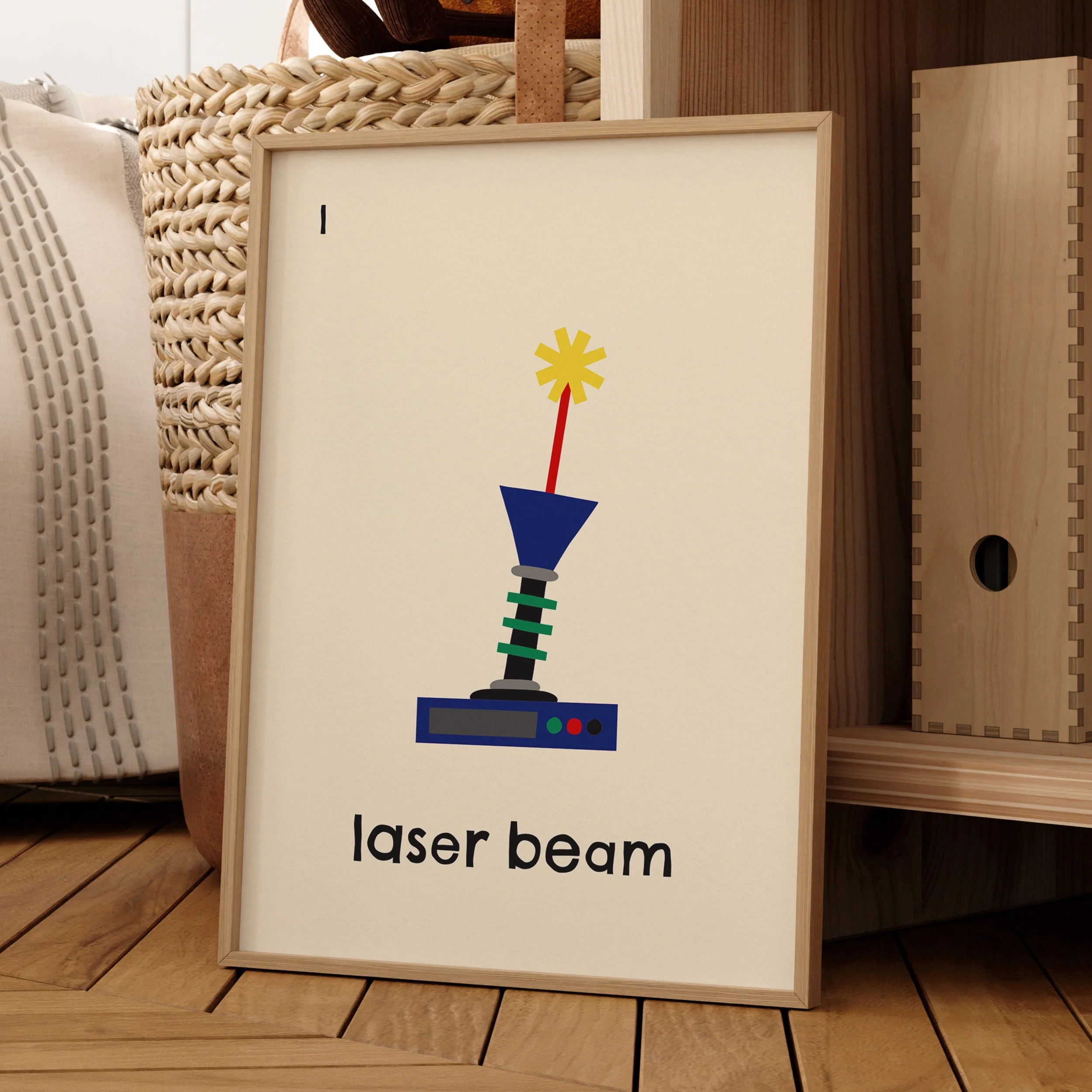 L for Laserbeam- Alphabet Art Print - Image 2