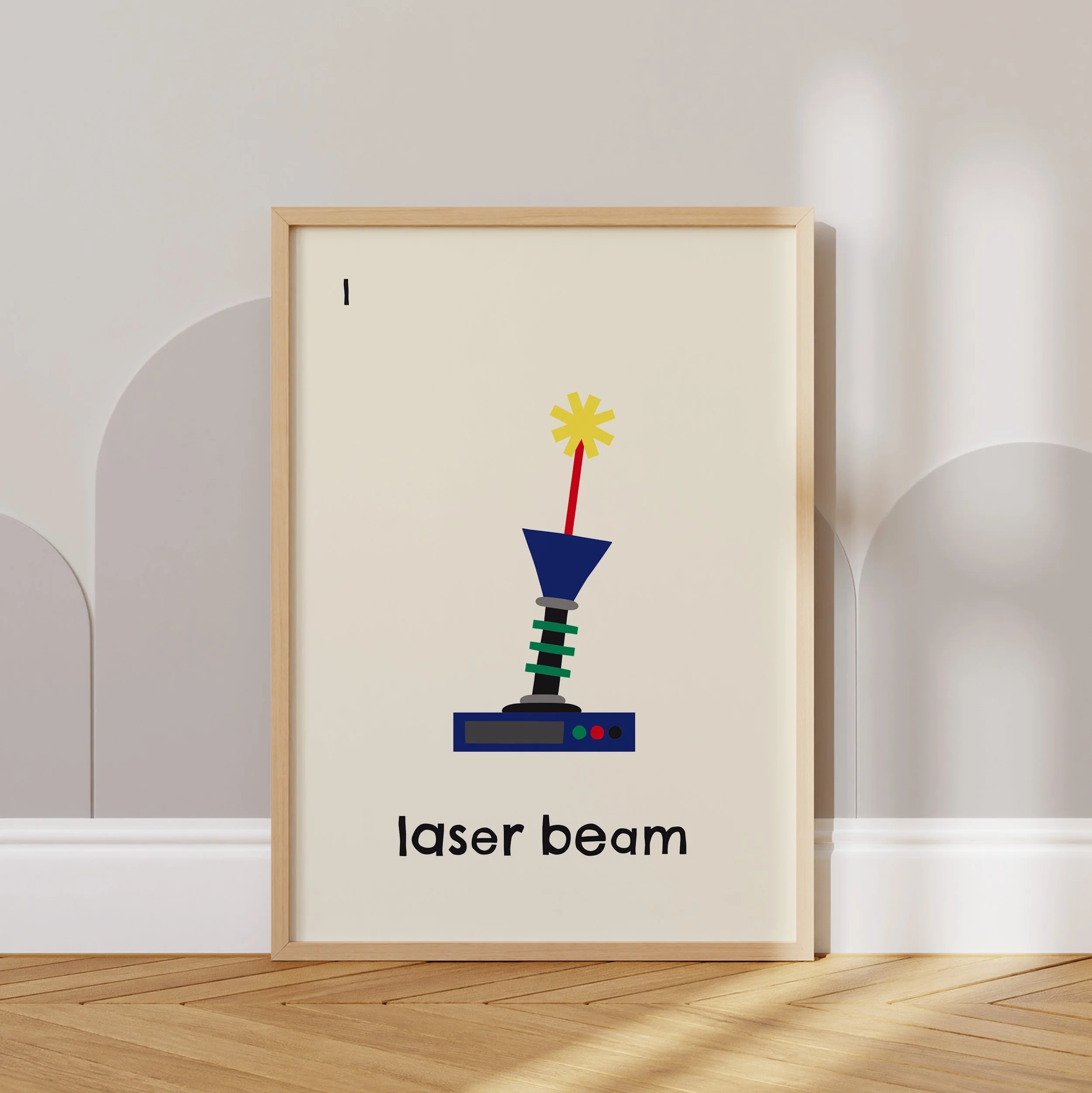 L for Laserbeam- Alphabet Art Print - Image 5