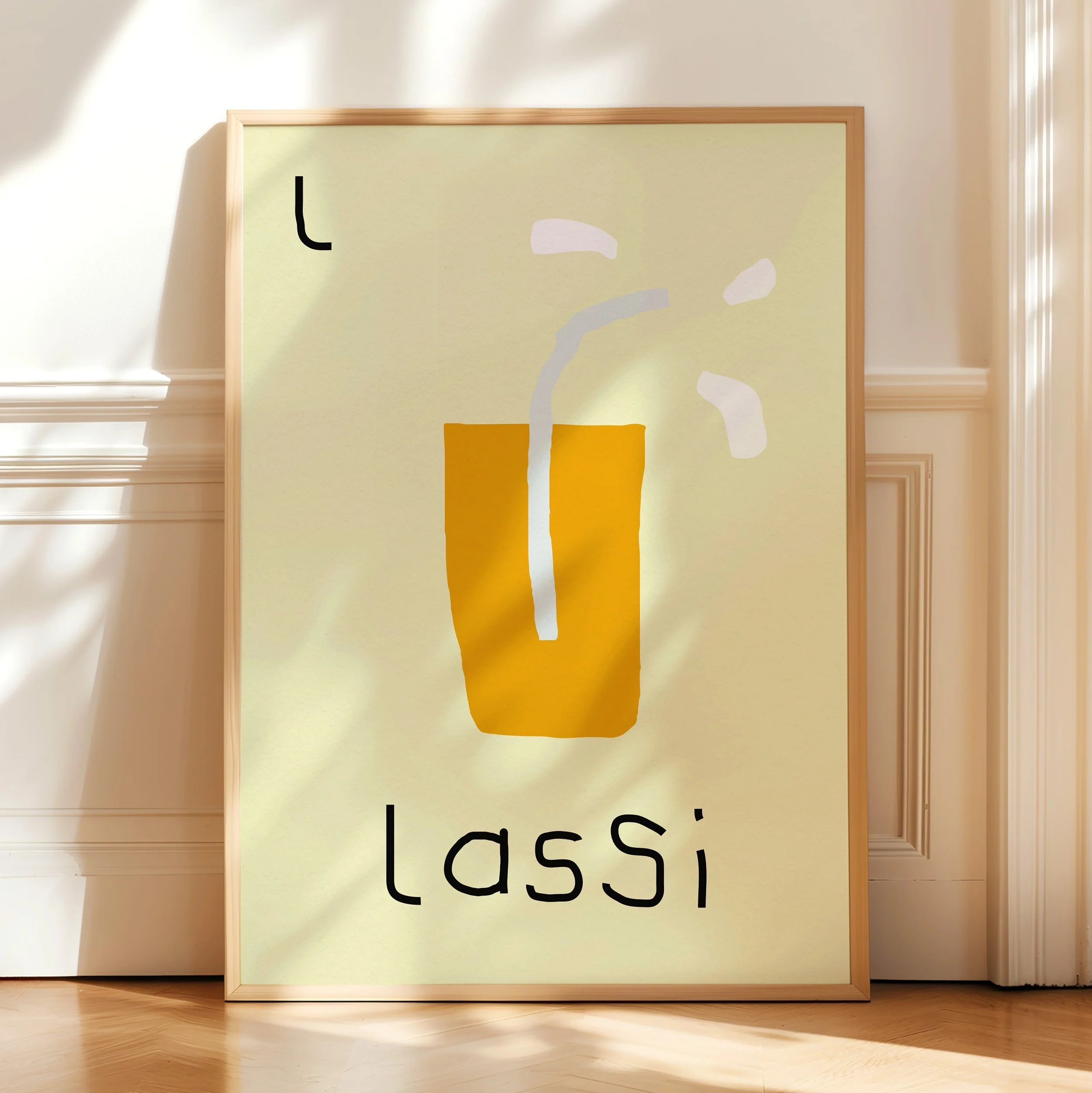 L for Lassi- Alphabet Art Print - Image 4