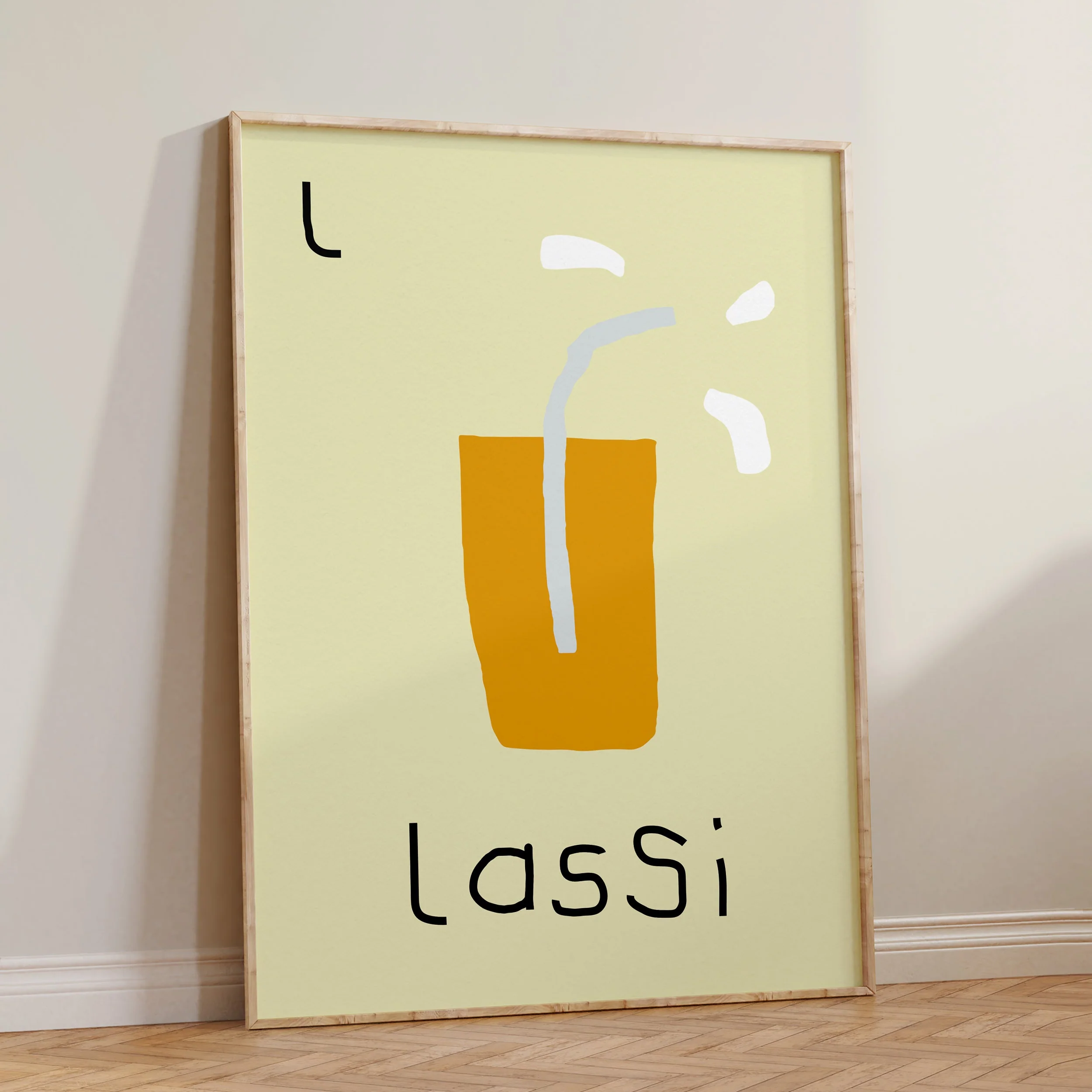 L for Lassi- Alphabet Art Print - Image 6
