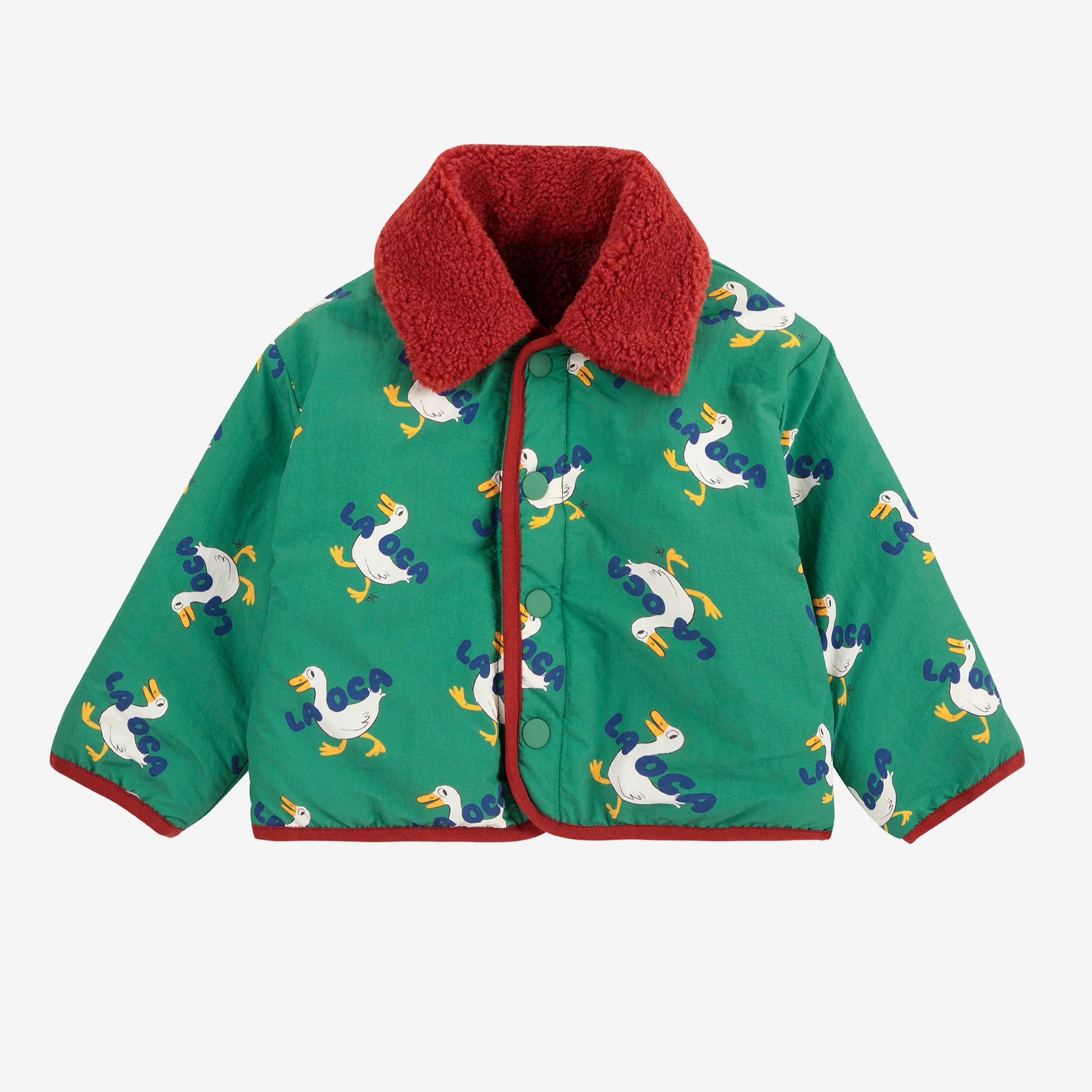 La Oca All Over Print Reversible Baby Sheepskin Jacket - Image 4