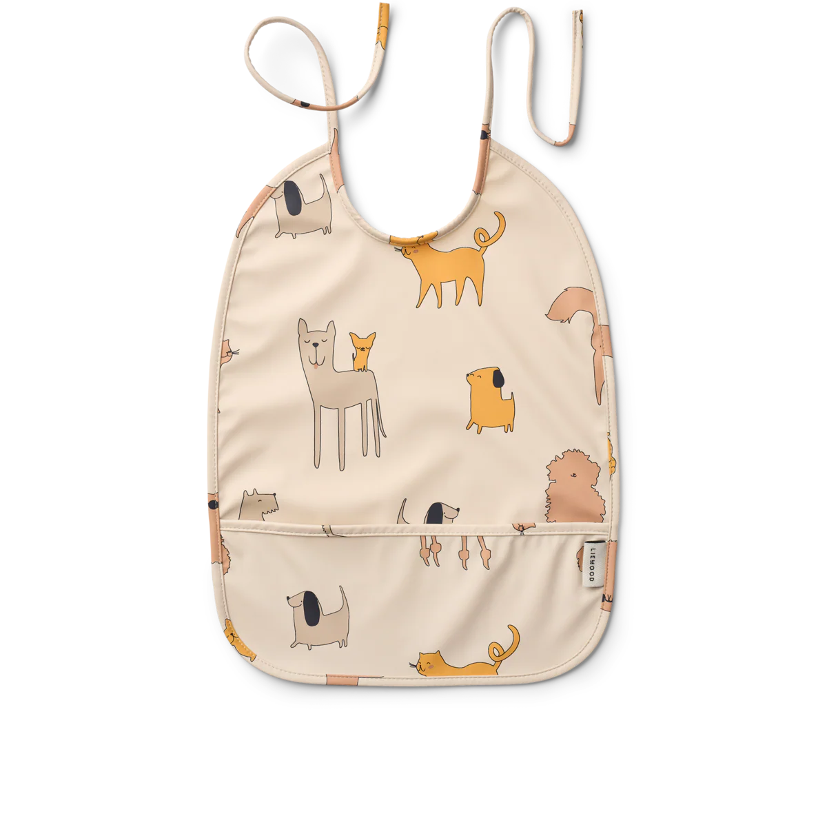 Lai Cats + Dogs Print Tie Up Bib (Sandy)