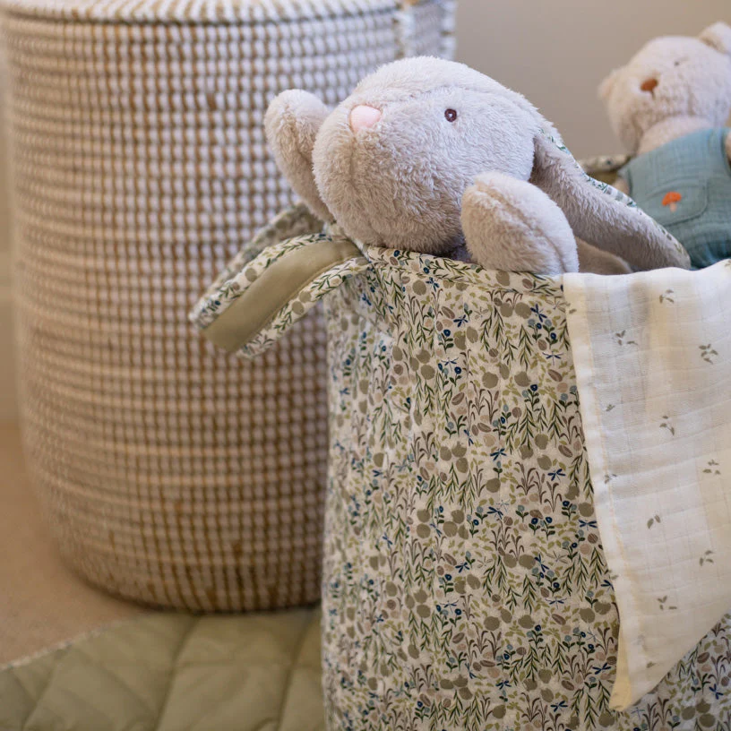 Large Quilted Reversible Storage Basket (Riverbank / Willow) - Image 2