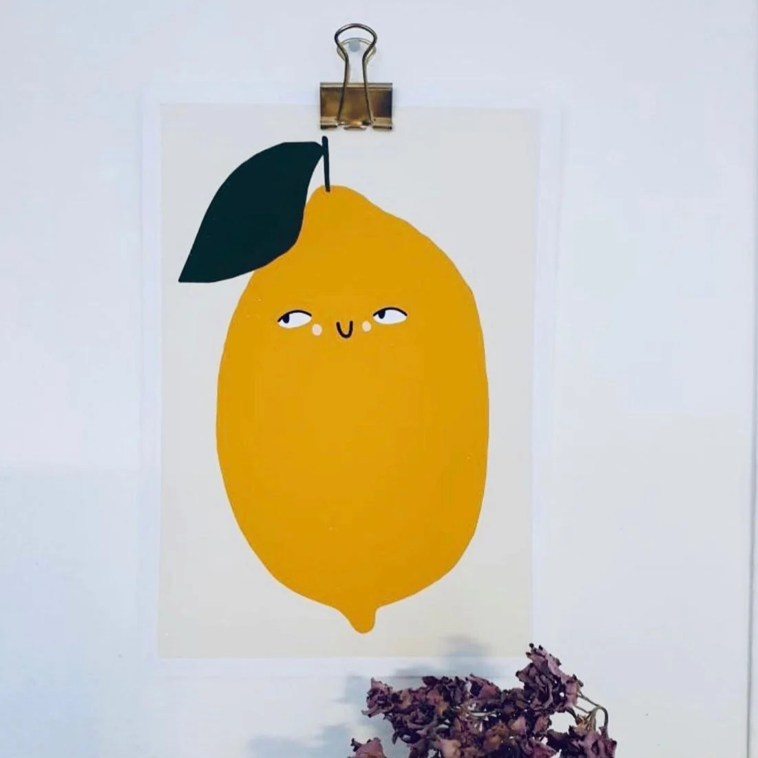'Lemon' Hand Painted Art Print - Image 2