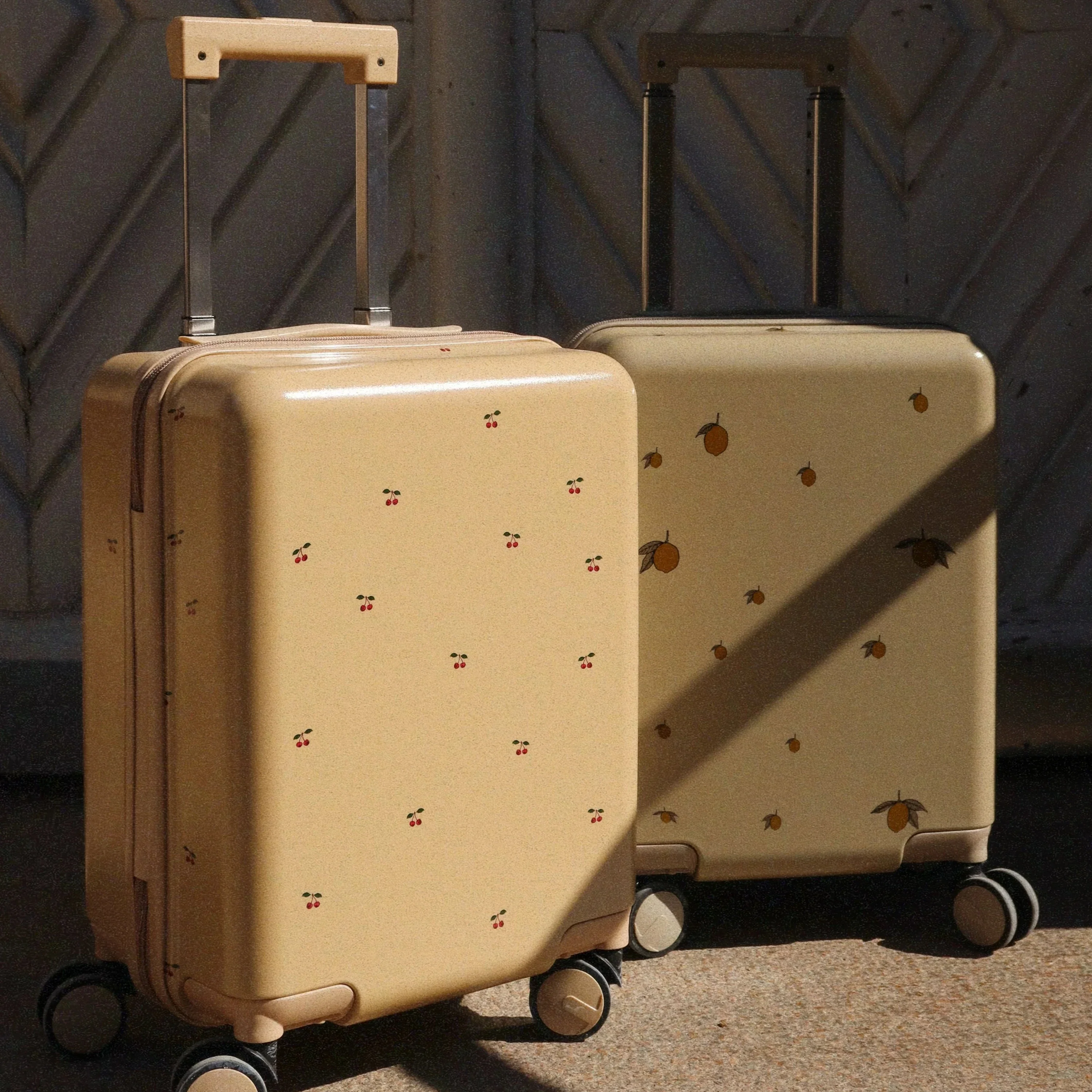 Cherry Print Travel Suitcase