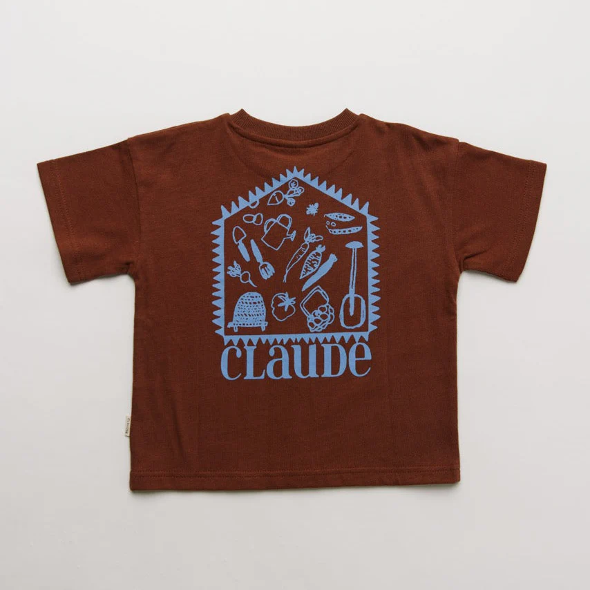 Lenni Mocha Shed Print Cotton Tee - Image 4