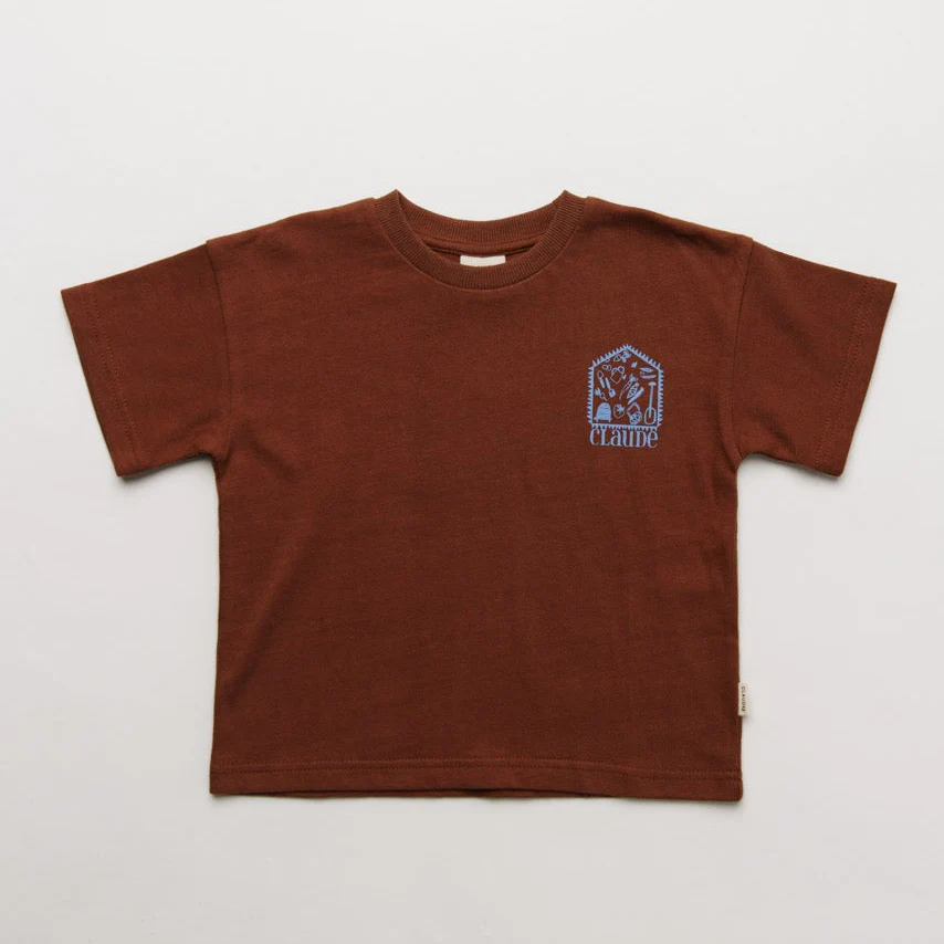 Lenni Mocha Shed Print Cotton Tee - Image 7