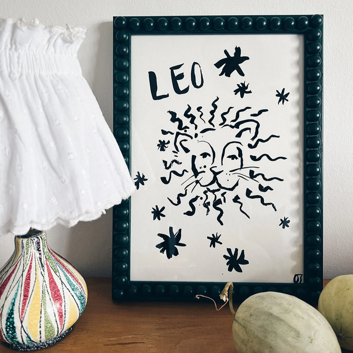 Leo Star Sign Art Print - Image 2