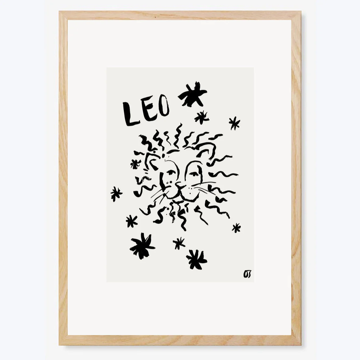 Leo Star Sign Art Print - Image 3