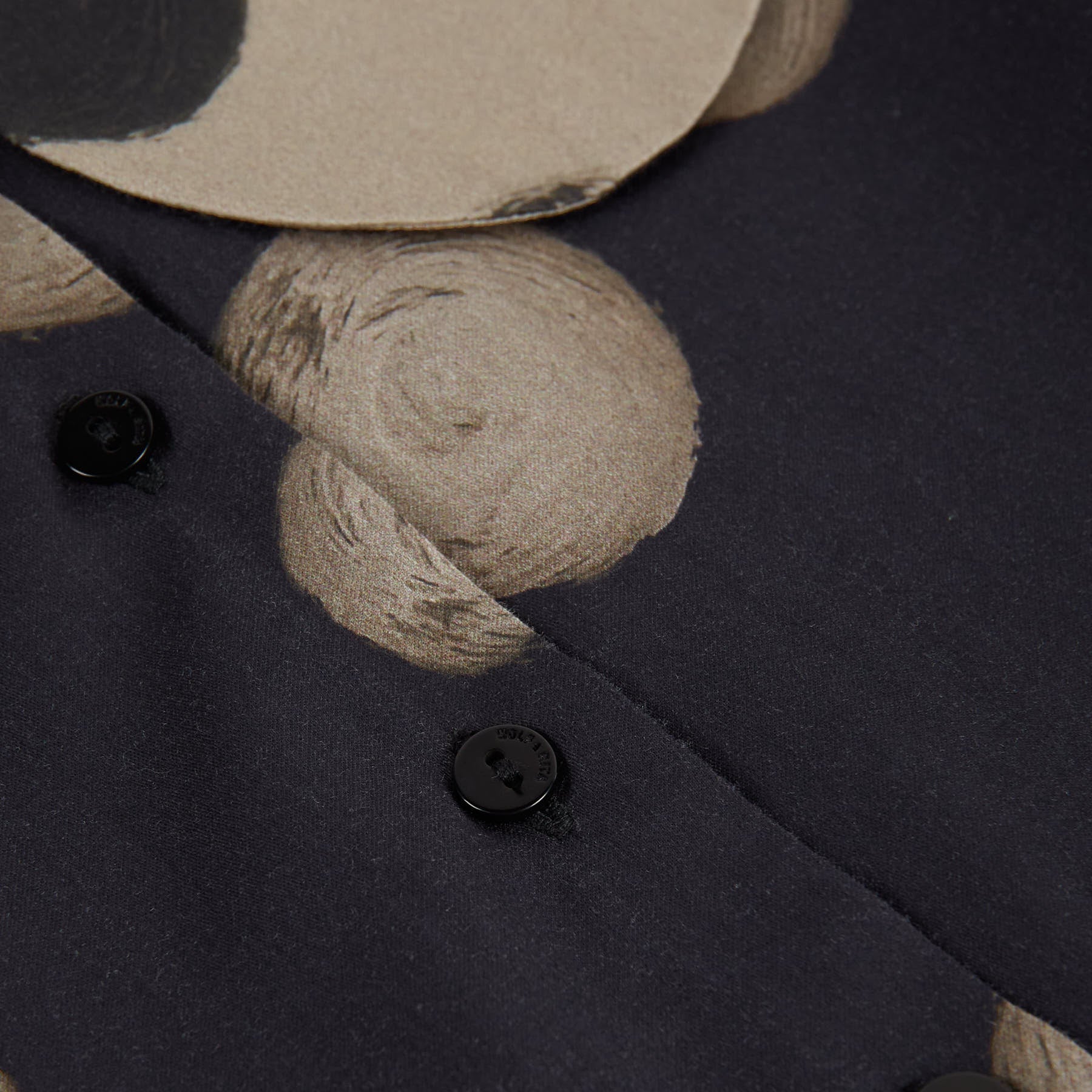 Leonilde Polka Dot Collared Cotton Cropped Shirt (Black) - Image 11