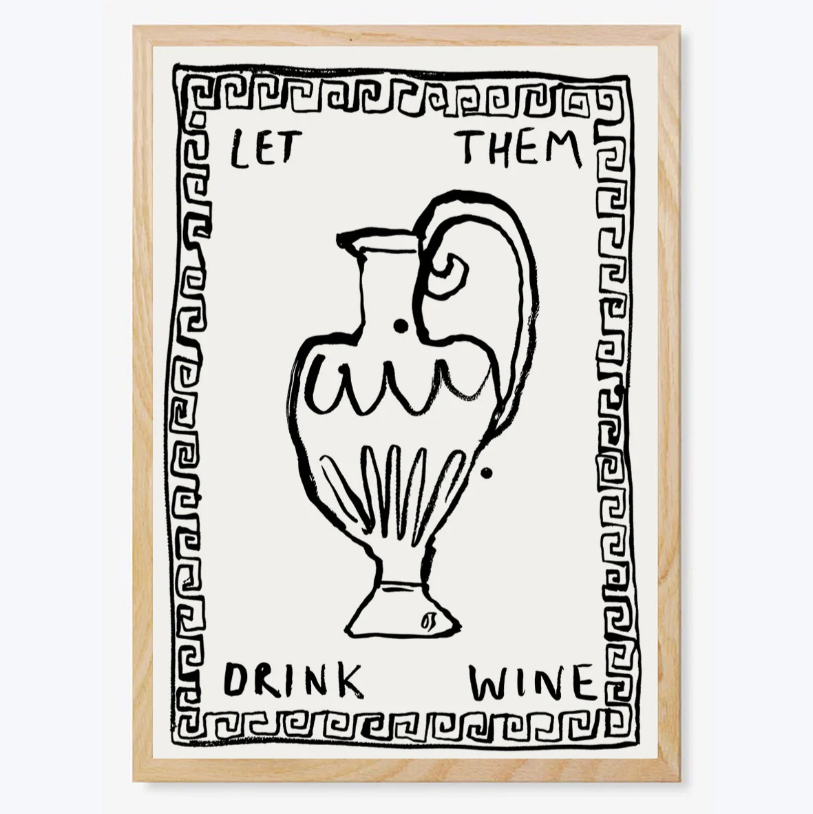 Let Them Drink Wine Art Print - Image 3