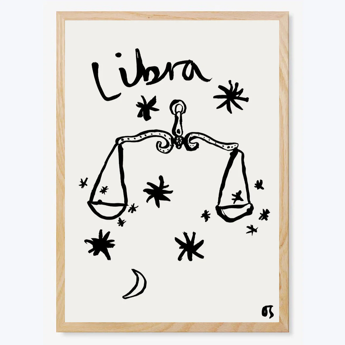 Libra Star Sign Art Print - Image 2