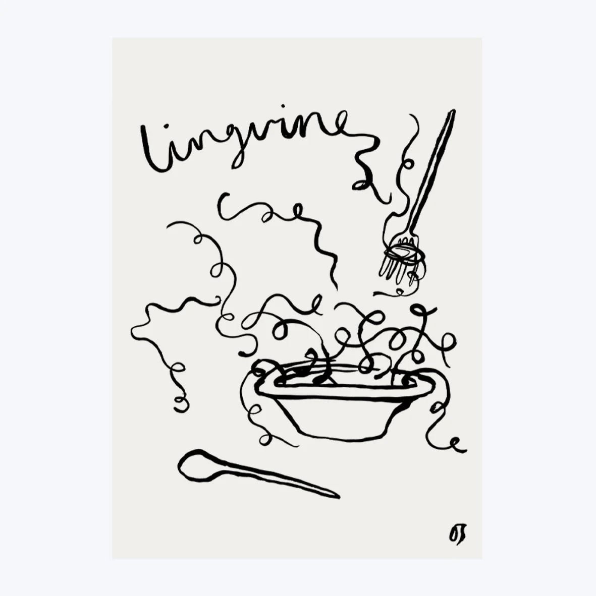 Linguine Art Print - Image 2