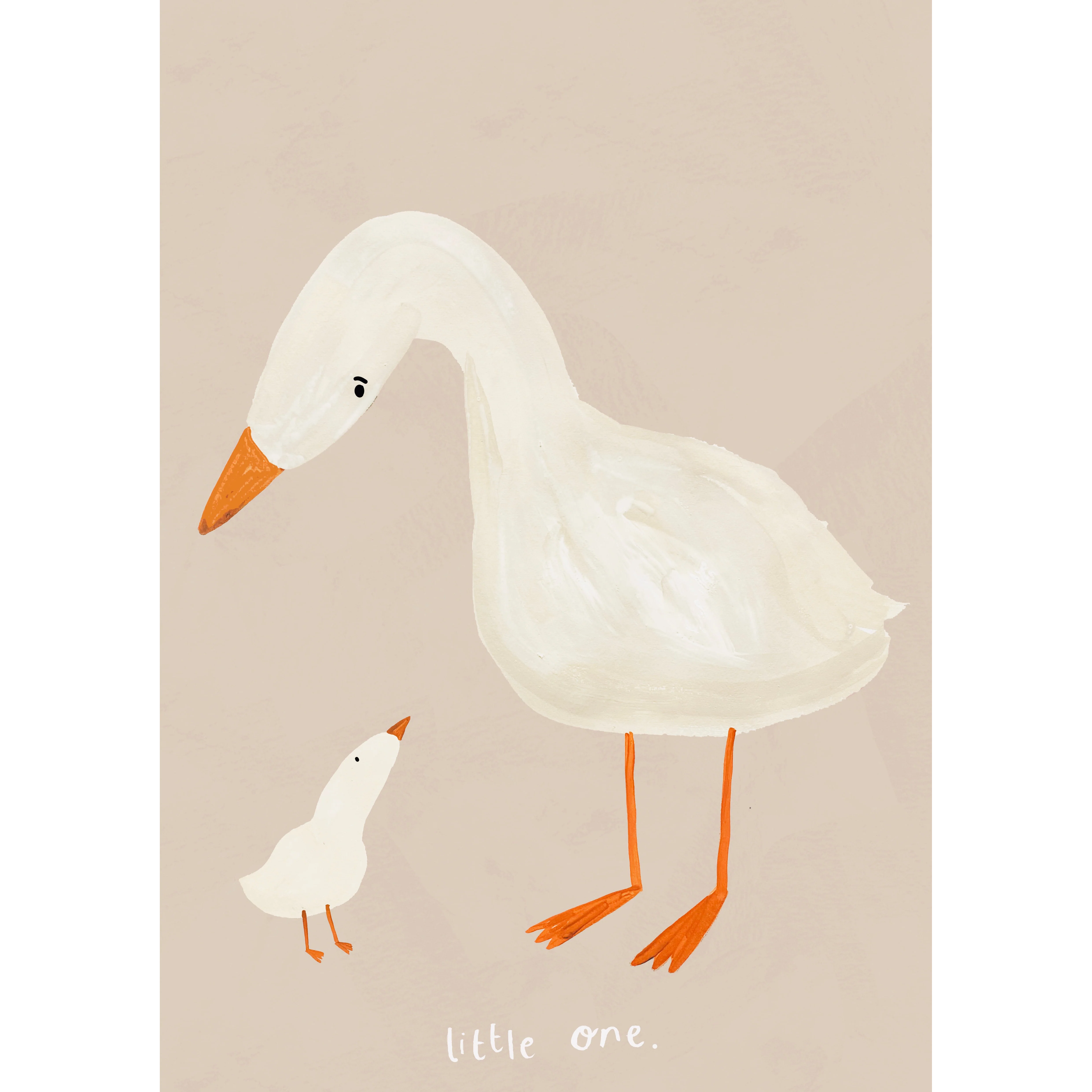 'Little One' Hand Painted Art Print (Blue, Pink or Beige) - Image 4