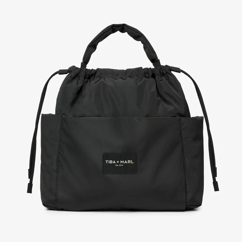 Luna Drawstring Changing Tote (Black) - Image 3