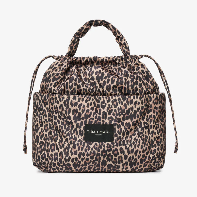 Luna Drawstring Changing Tote (Leopard Print) - Image 3
