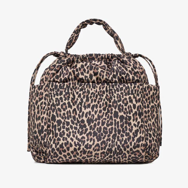 Luna Drawstring Changing Tote (Leopard Print) - Image 5