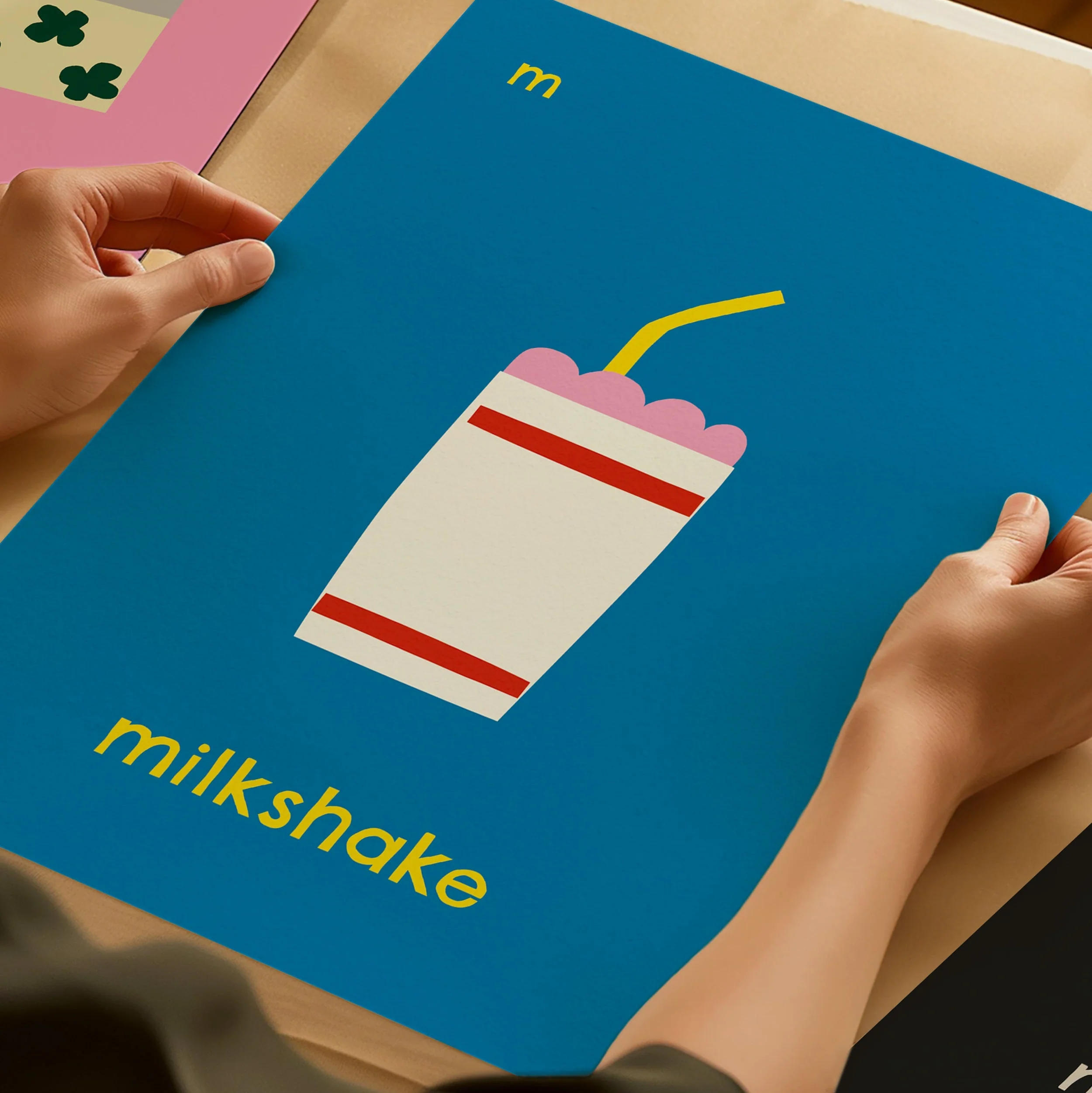 M for Milkshake- Alphabet Art Print - Image 4