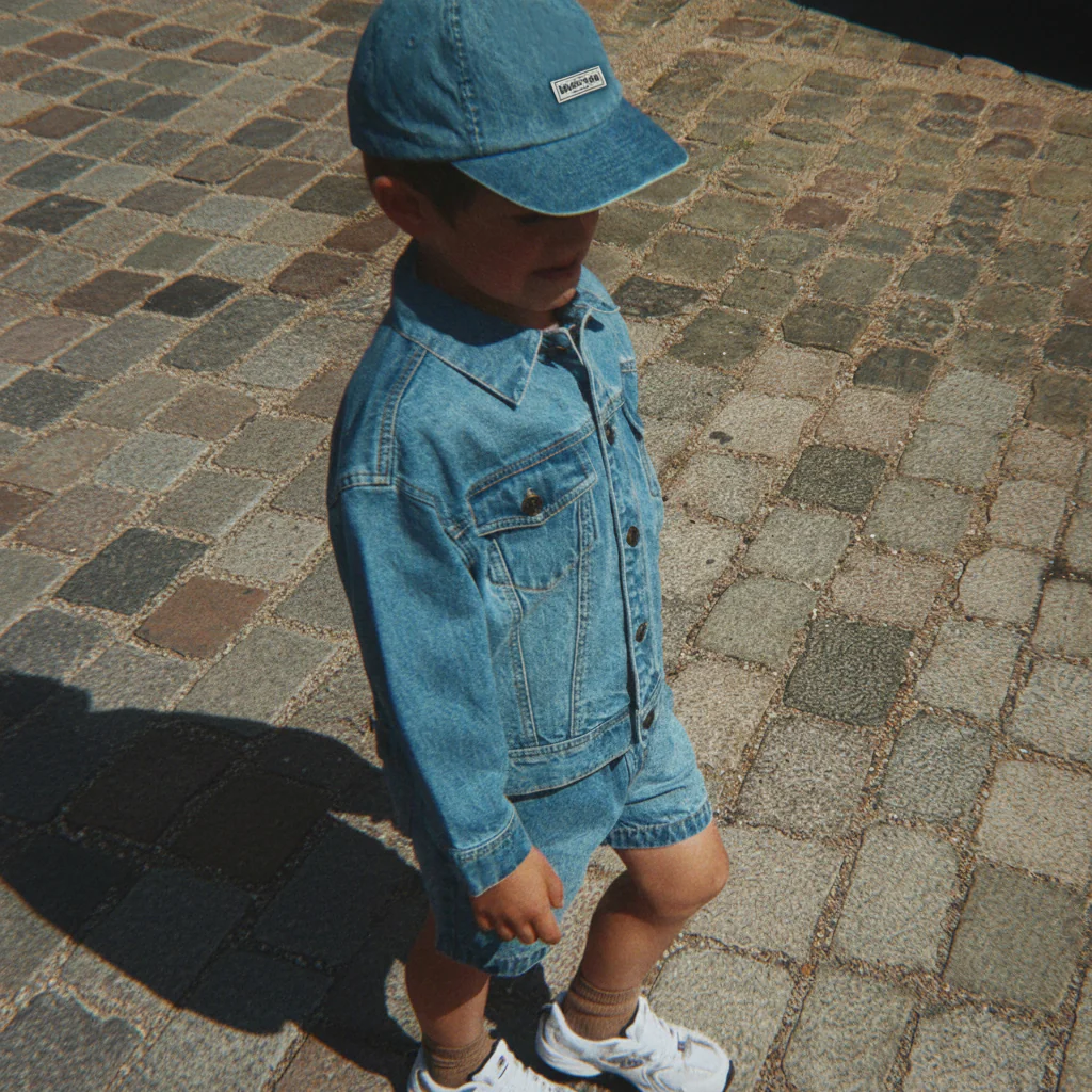 Magot Denim Blue Cotton Cap - Image 2