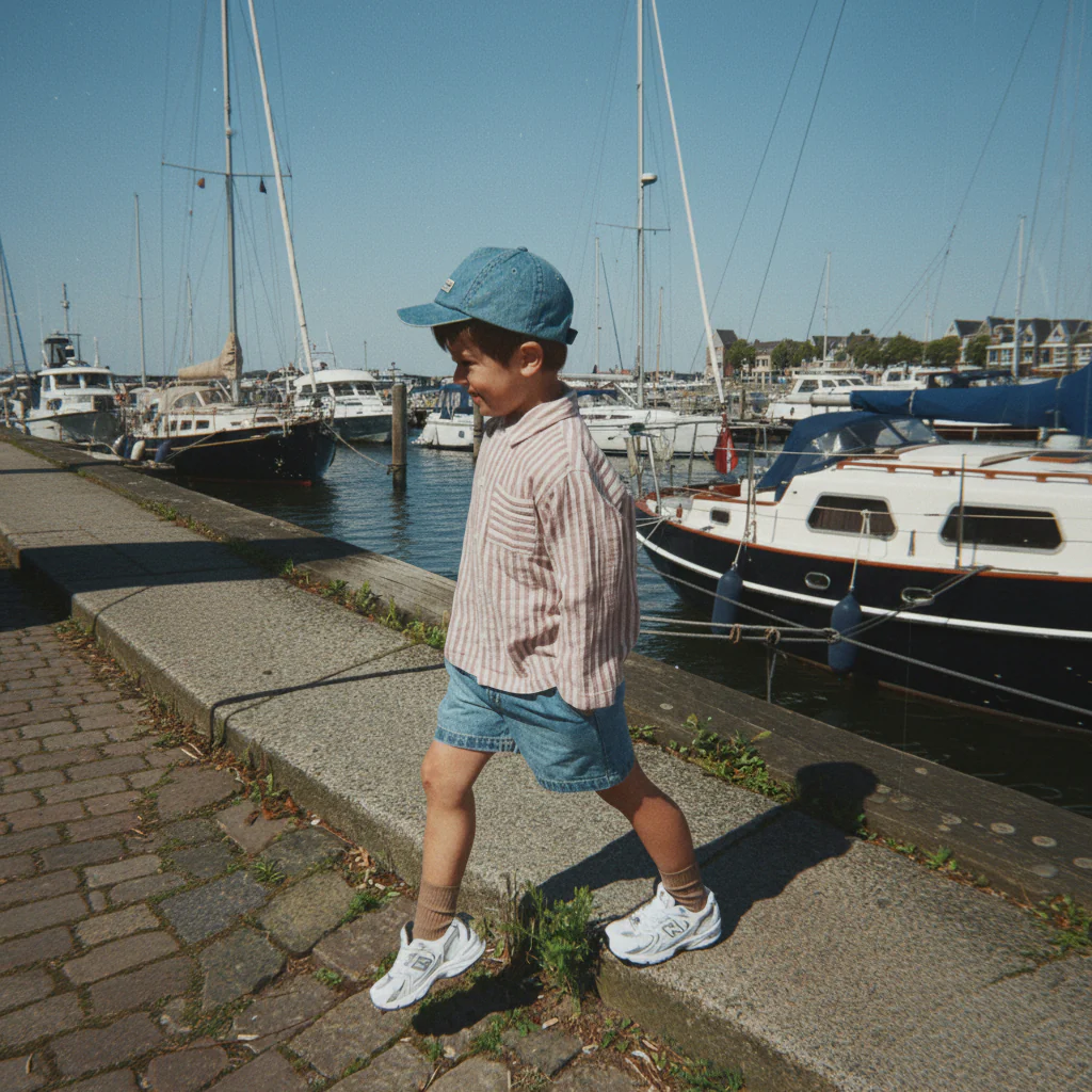 Magot Denim Blue Cotton Cap - Image 6