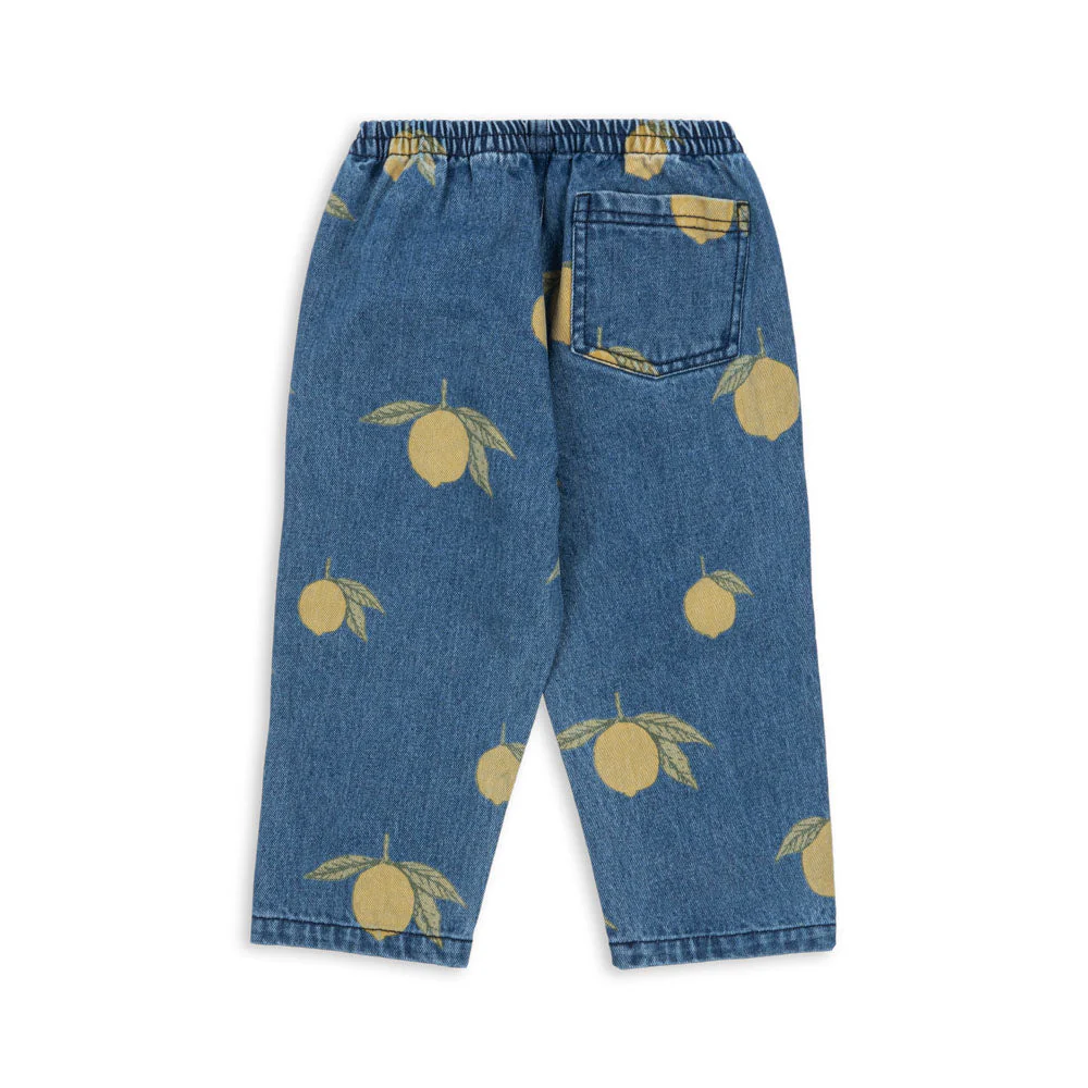 Magot Lemon Print Cotton Denim Pants (Lemon Denim) - Image 6