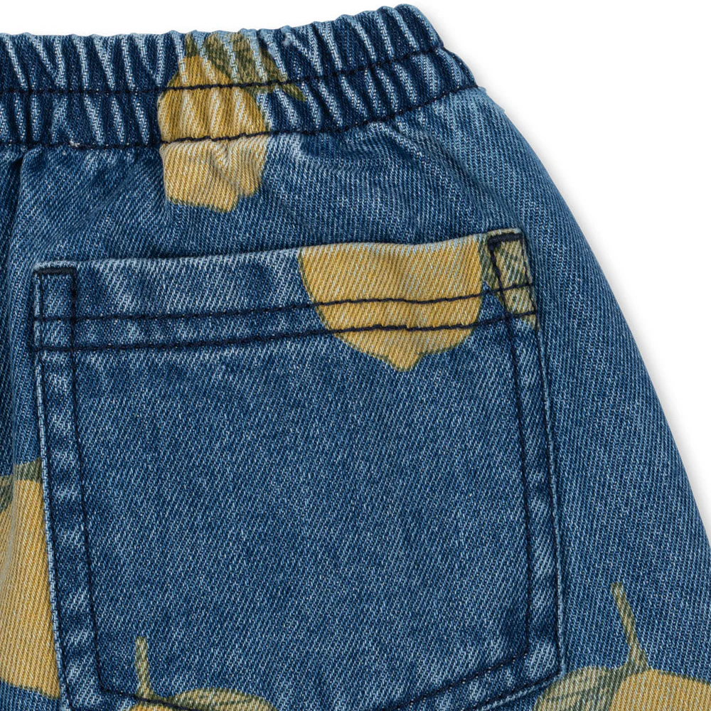 Magot Lemon Print Cotton Denim Pants (Lemon Denim) - Image 7