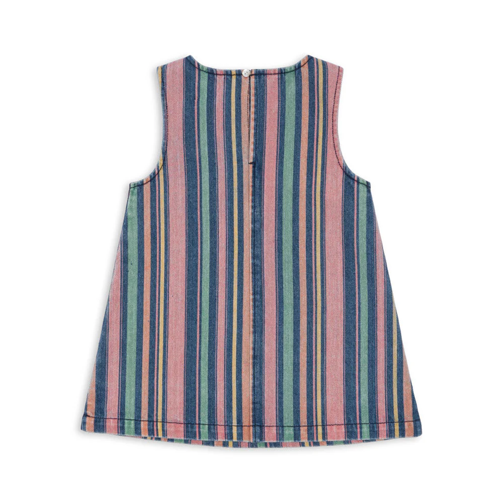 Magot Striped A-Line Denim Dress (Miami Stripe) - Image 4