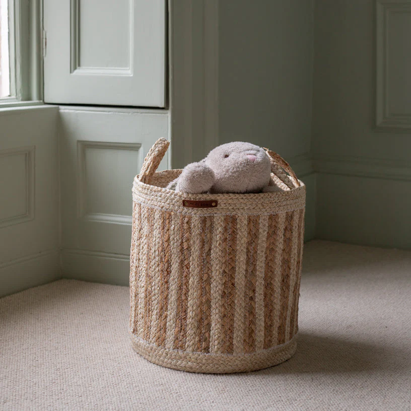Maize Stripe Storage Basket Set of 3 (Natural) - Image 3