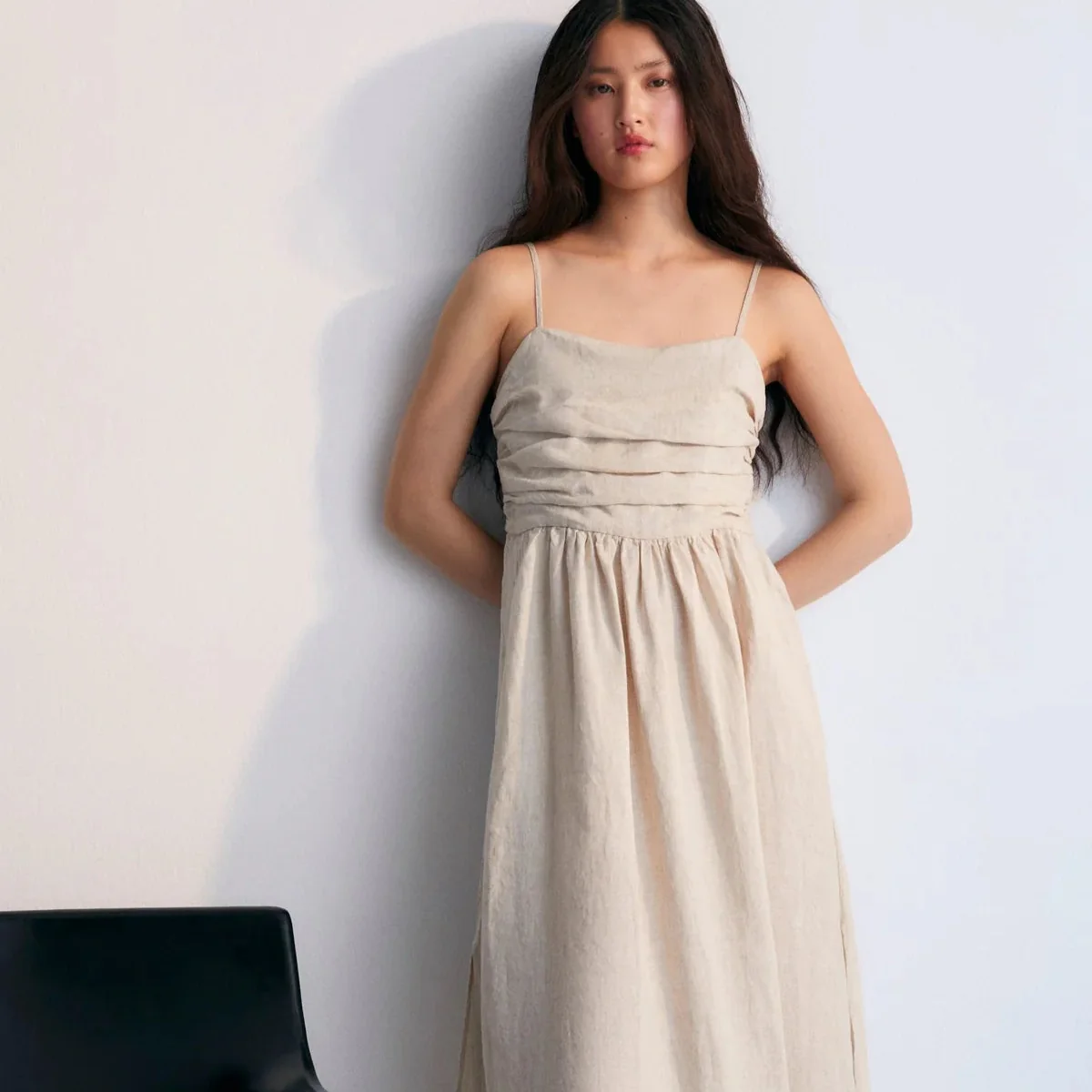 MAMA Anna Midi Dress (Linen Vigore)