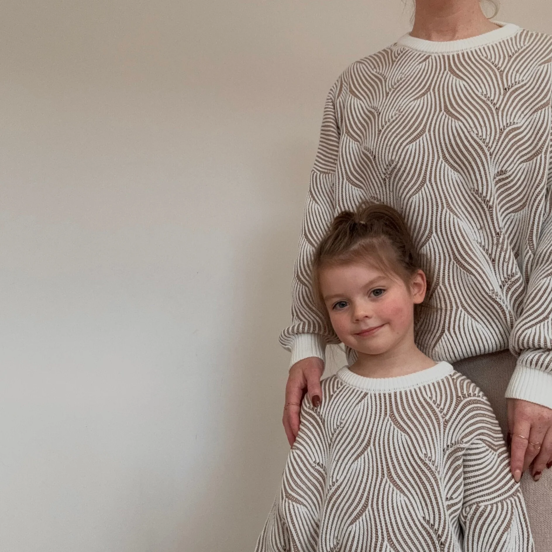 MAMA Beige Coral Cotton Knitted Jumper - Image 3