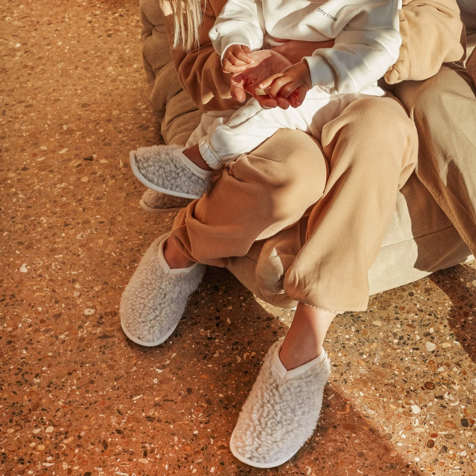 MAMA Bini Merino Wool Slippers (Cloud) - Image 4
