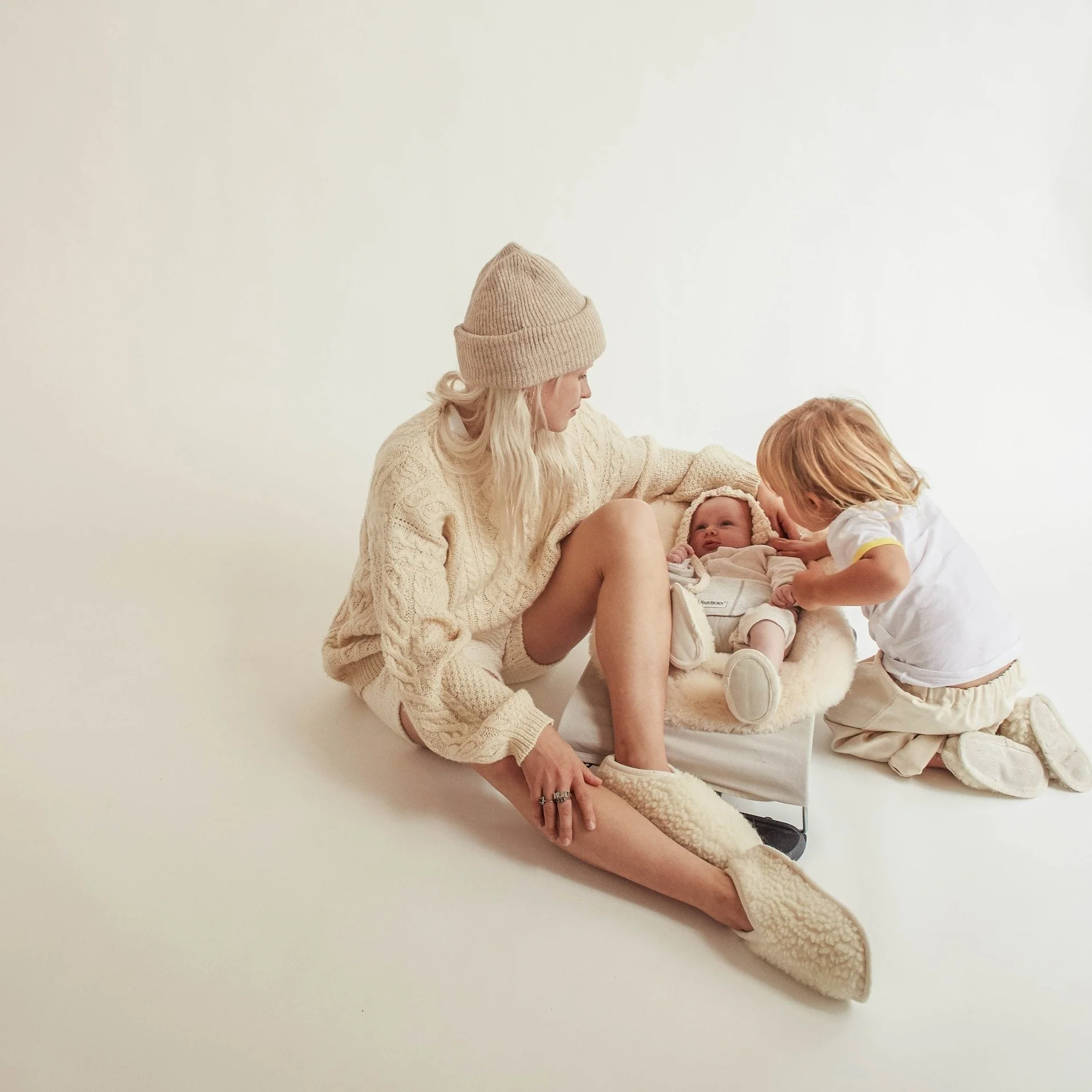 MAMA Bini Merino Wool Slippers (Milk) - Image 3