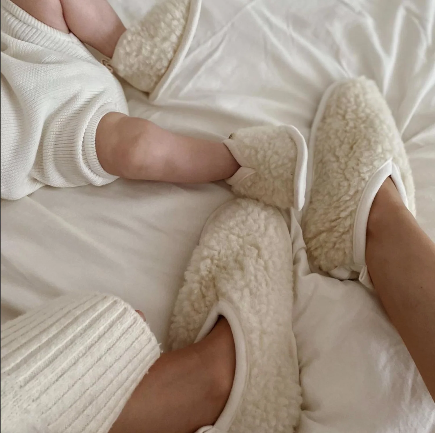 MAMA Bini Merino Wool Slippers (Milk) - Image 5