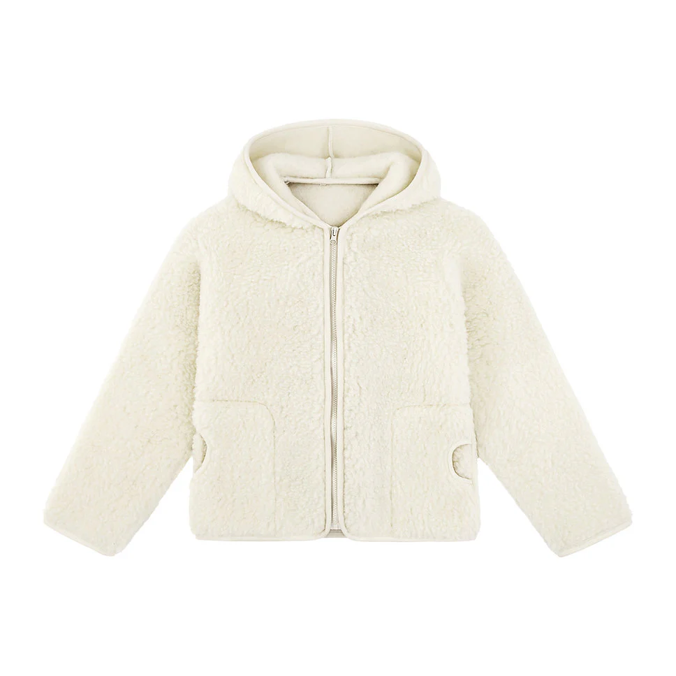 MAMA Ciara 100% Wool Hooded Jacket (Milk) - Image 6