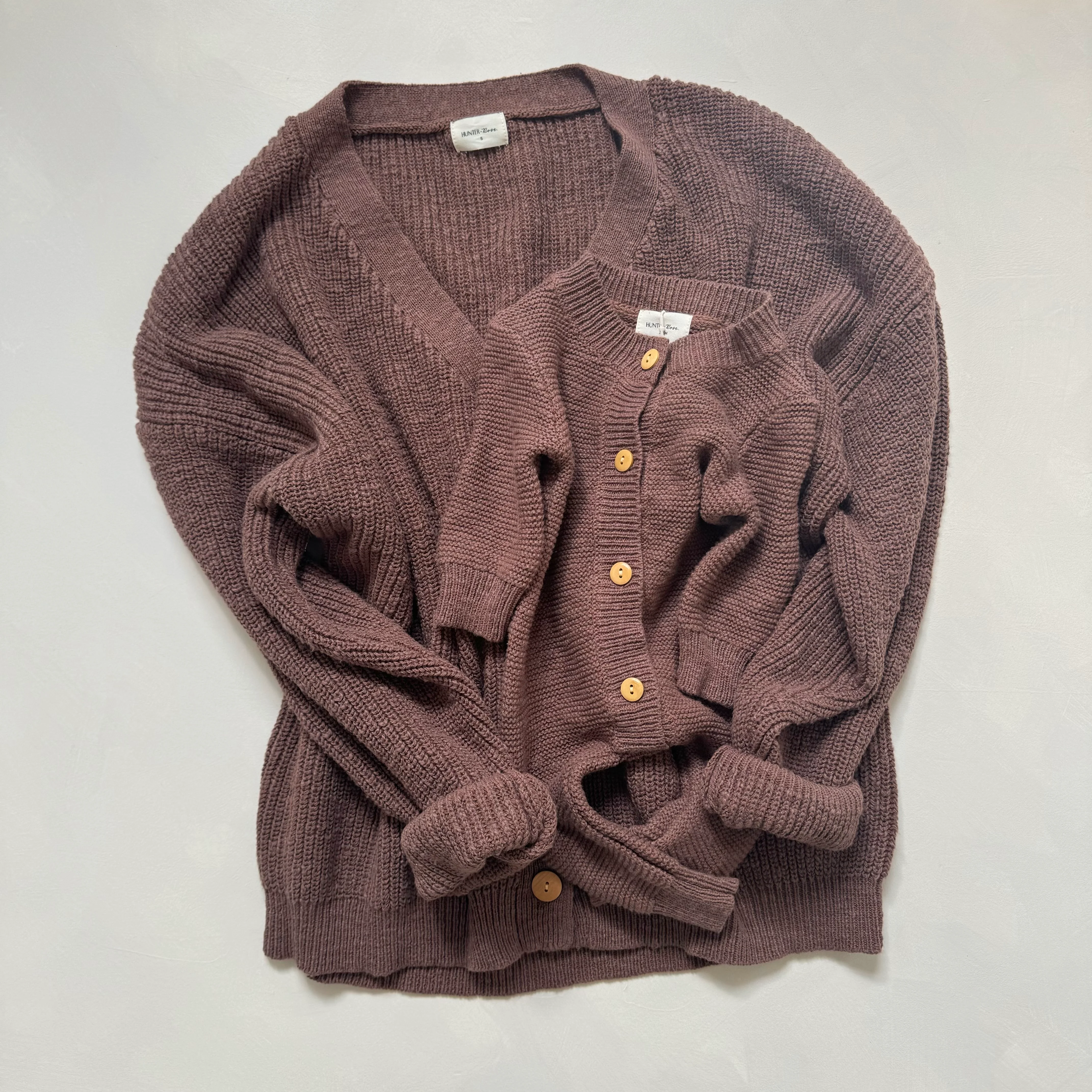 MAMA Cocoa Teddy Oversized Cotton Cardigan - Image 2
