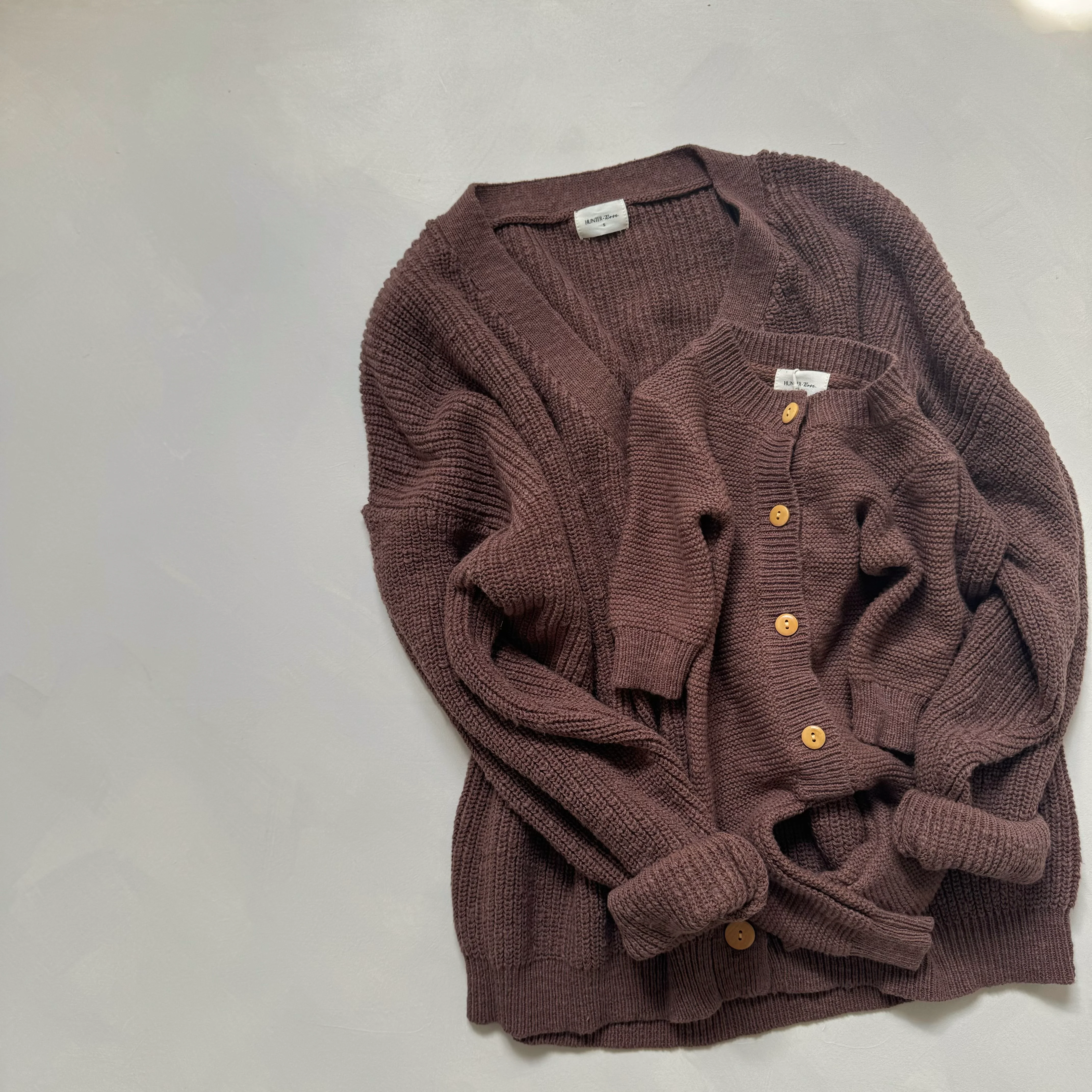 MAMA Cocoa Teddy Oversized Cotton Cardigan - Image 5