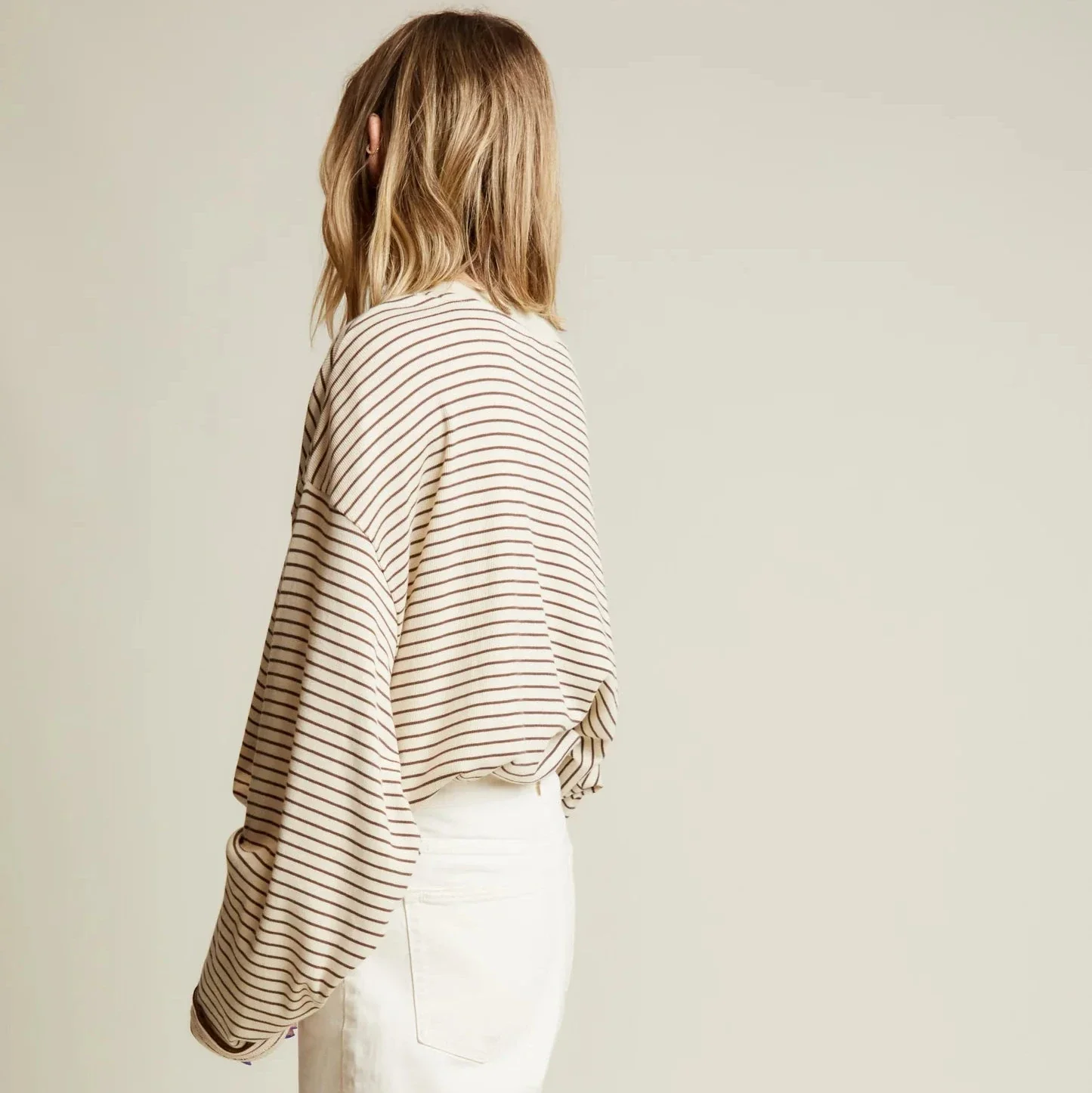 MAMA Lenni Coco Striped Cotton Tee - Image 3