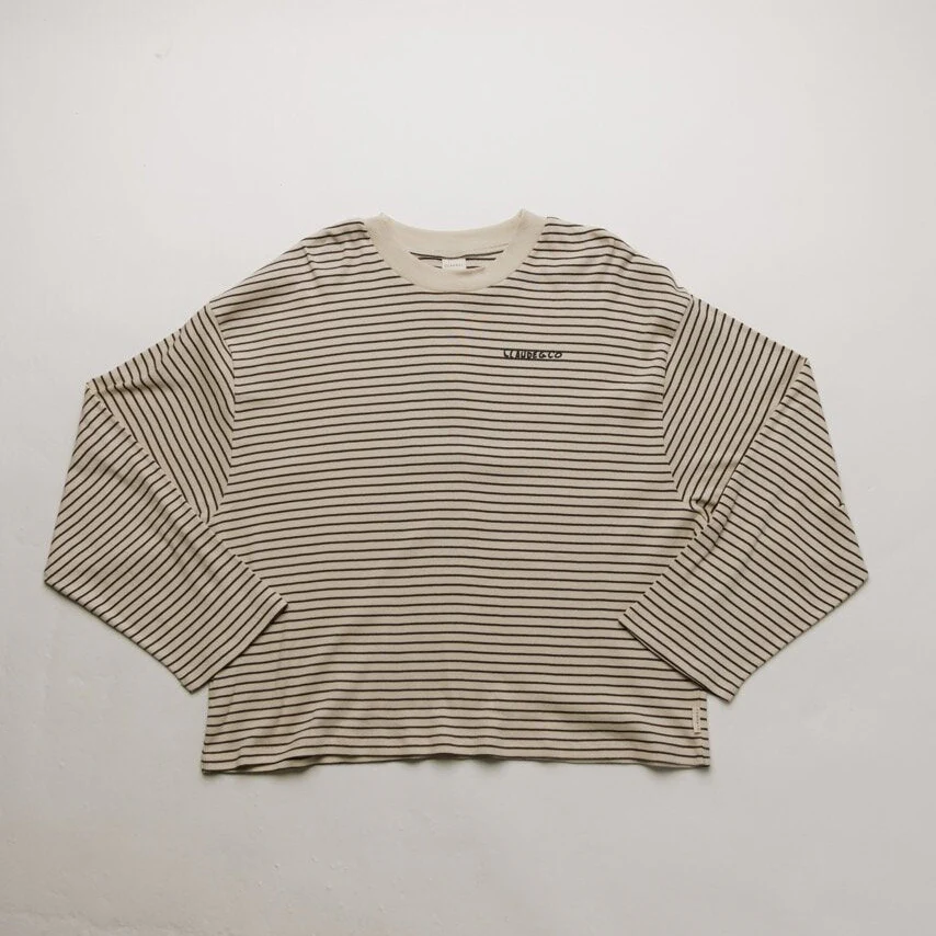 MAMA Lenni Coco Striped Cotton Tee - Image 5