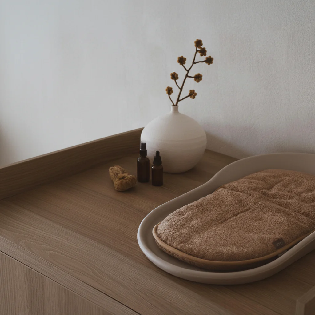 Mamee Terry Inlay Cushion for Changing Mat (Coral)