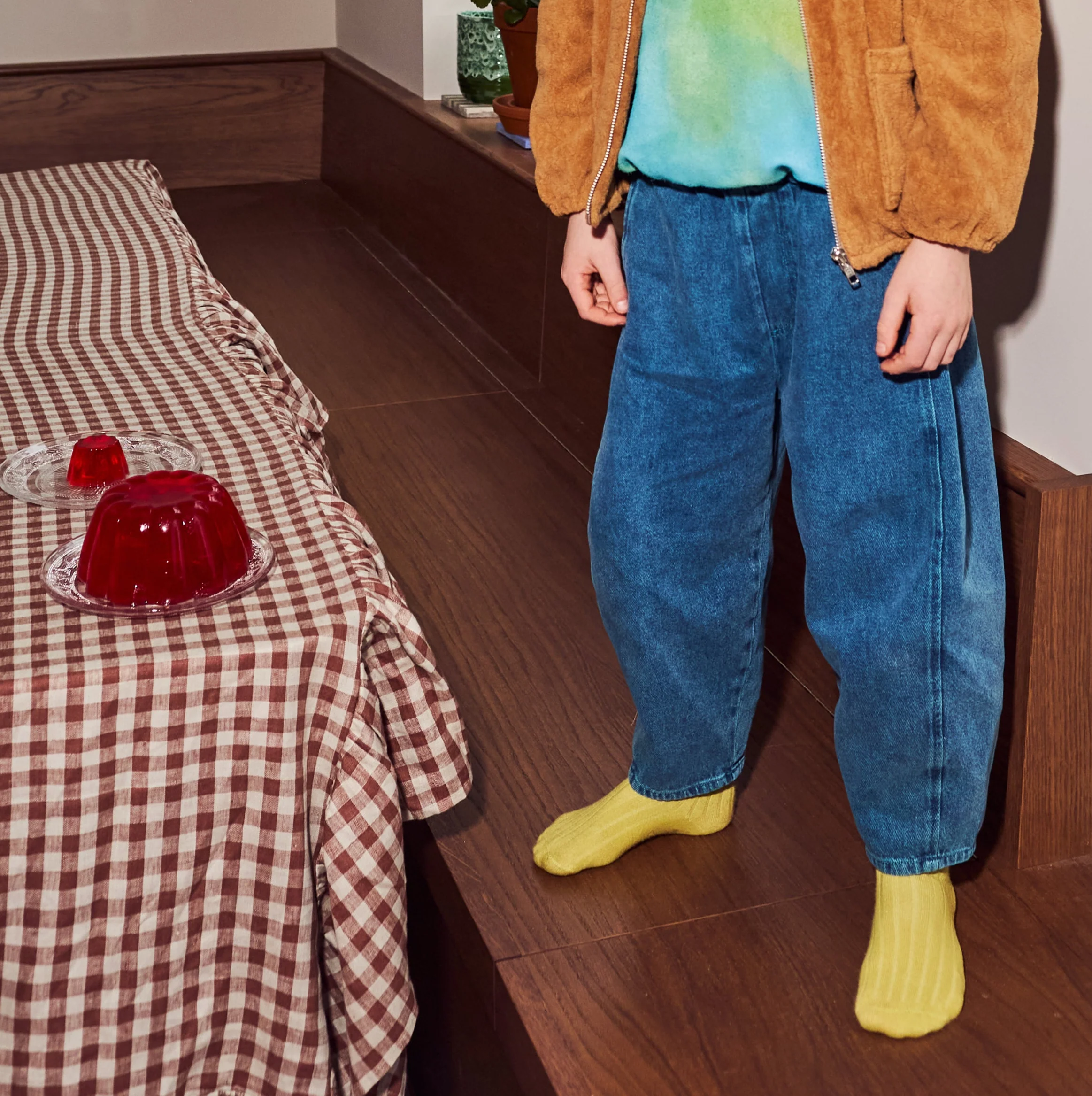 Manu Denim Overdye Balloon Trousers (Turquoise) - Image 2