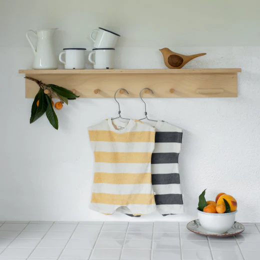 Marco Stripe Terry Baby Romper (Petroleum Terry) - Image 3