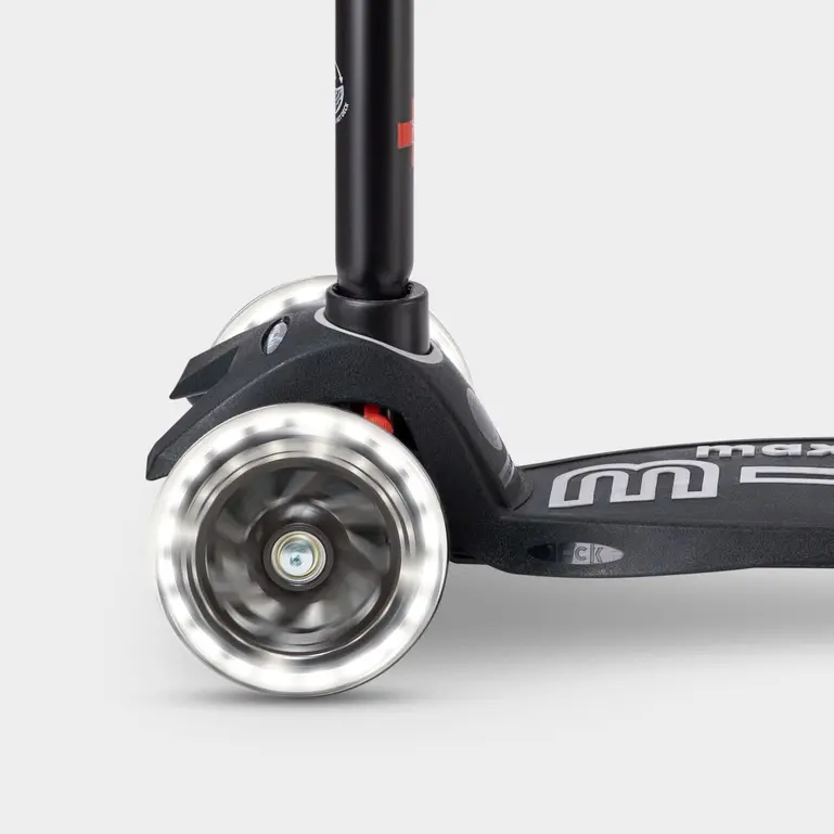 Maxi Micro Deluxe ECO Scooter with 3 LED Wheels (Black) - Image 3