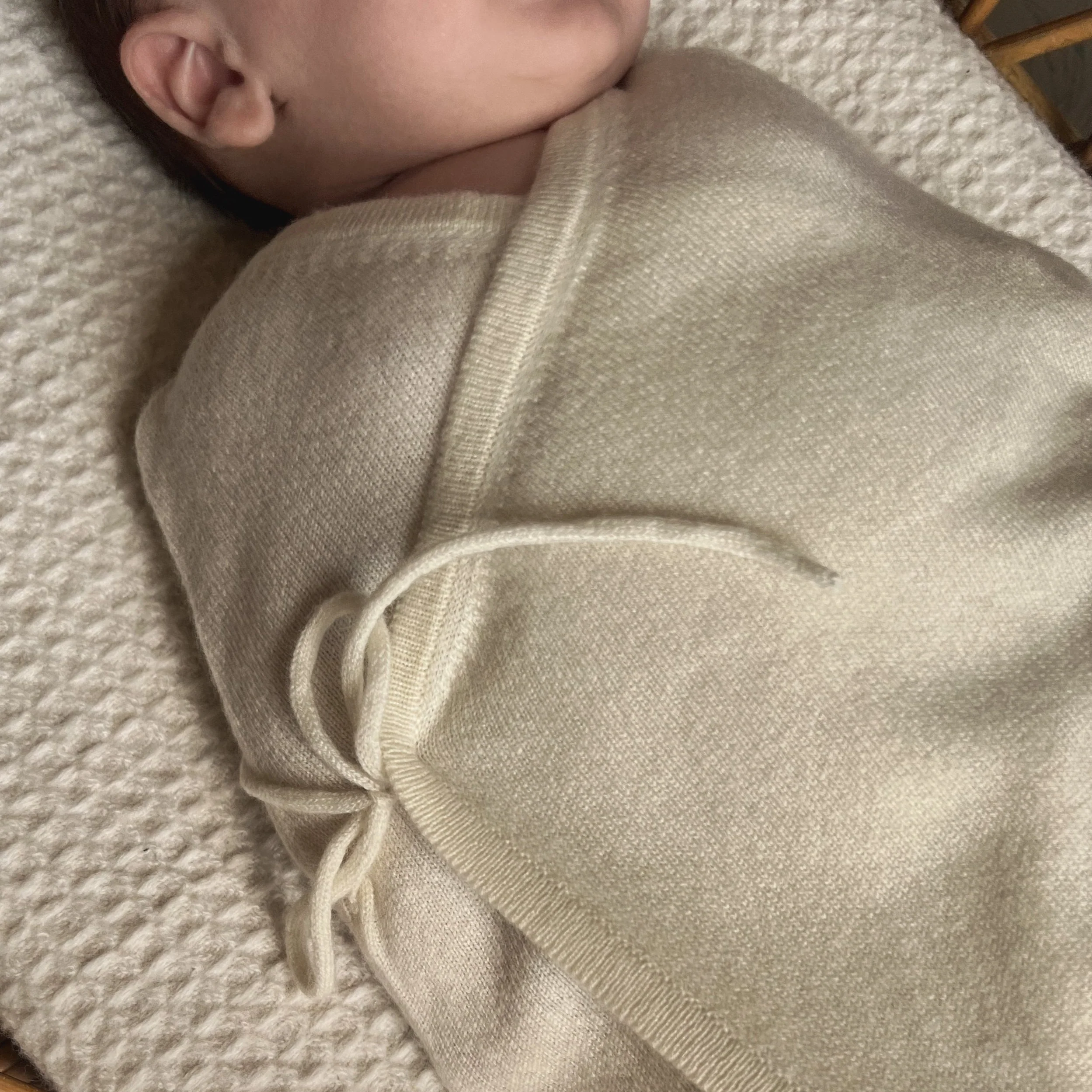 Maxim Premium Cashmere Baby Swaddle (Ivory) - Image 15