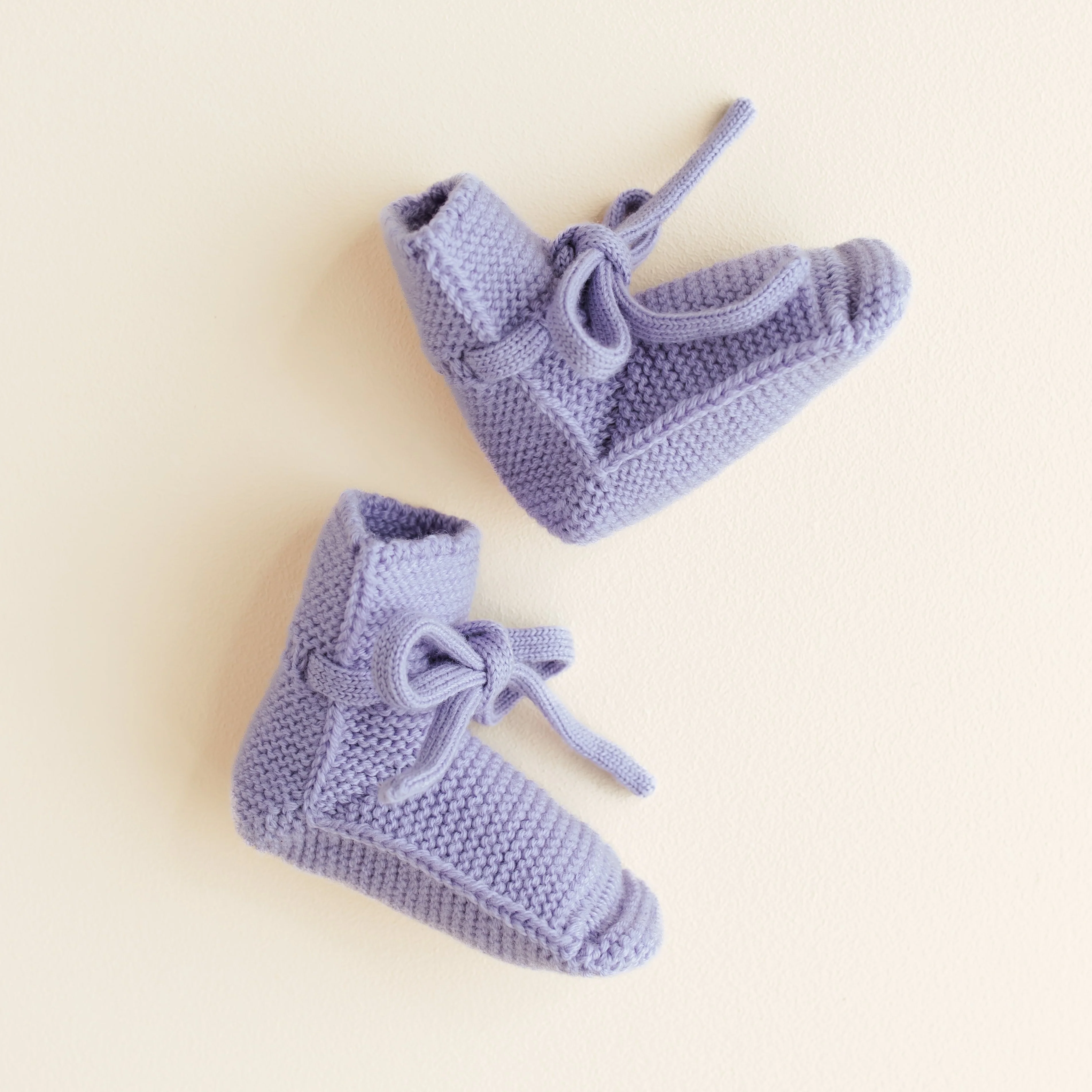 Merino Wool Baby Booties (Lilac) - Image 6