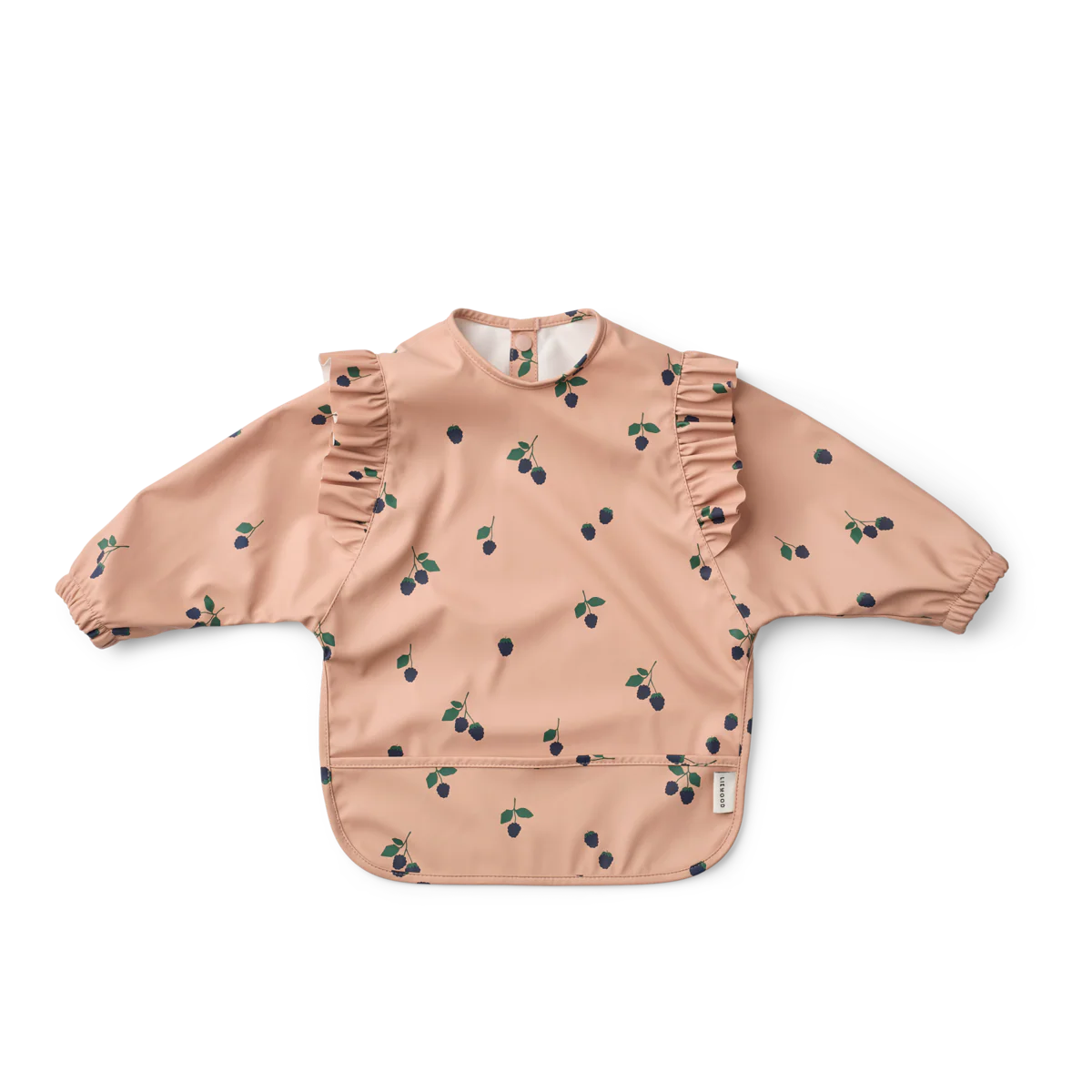 Merle Berry Print Ruffle Cape Bib (Pale Tuscany) - Image 2