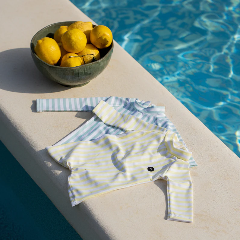 Migjorn Striped Long Sleeve Swim Jumpsuit (Lemon) - Image 2