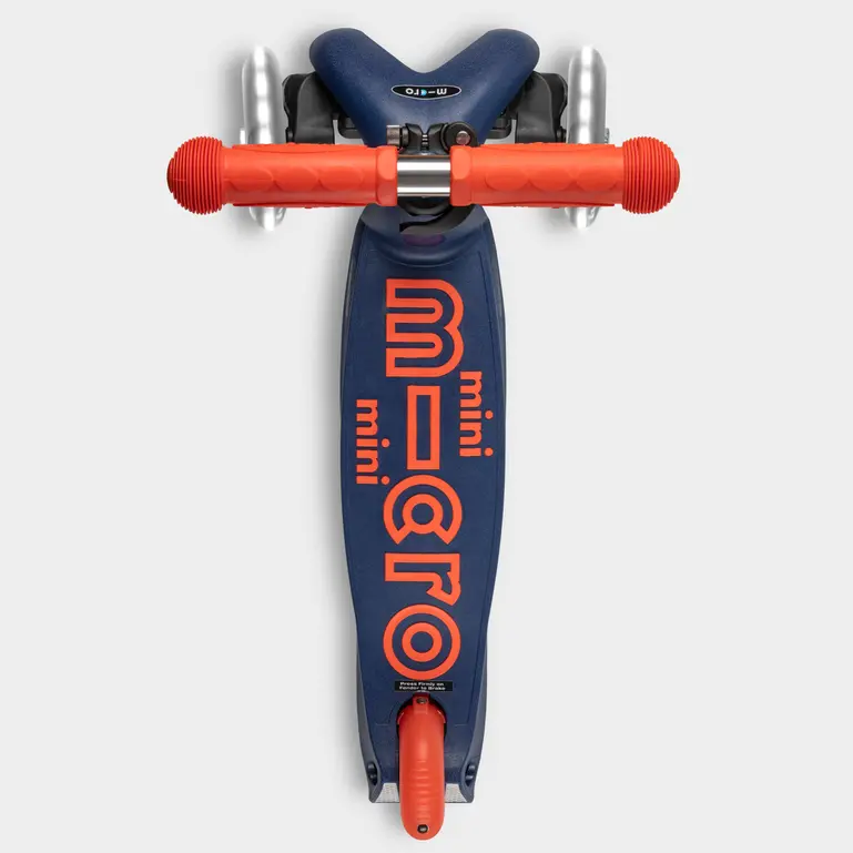 Mini Micro Deluxe Scooter with 3 LED Wheels (Navy) - Image 2