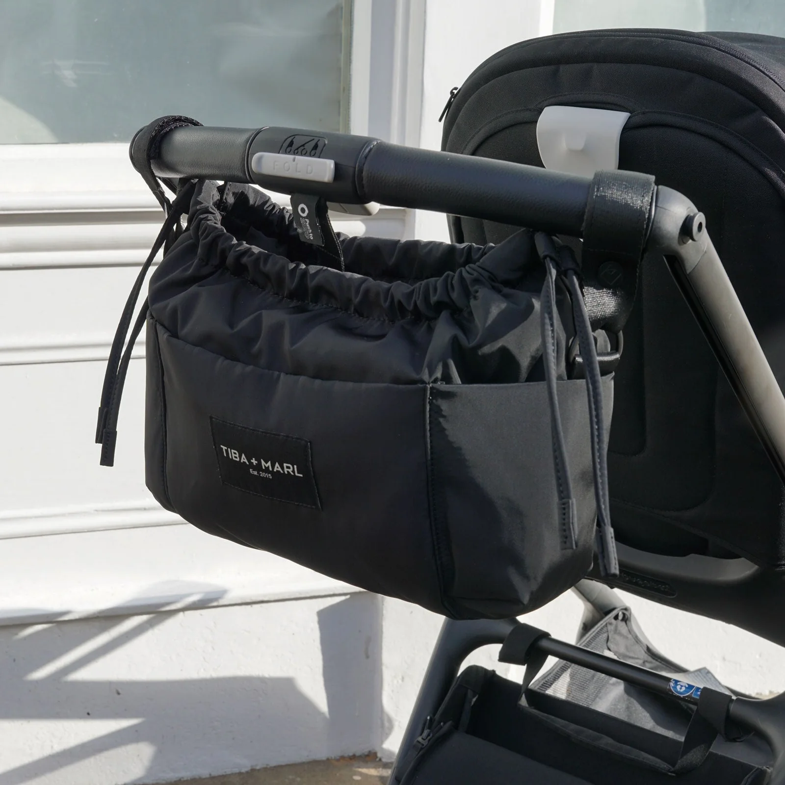 Mini Luna Drawstring Stroller Bag (Black)