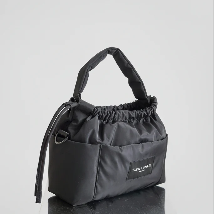 Mini Luna Drawstring Stroller Bag (Black) - Image 6