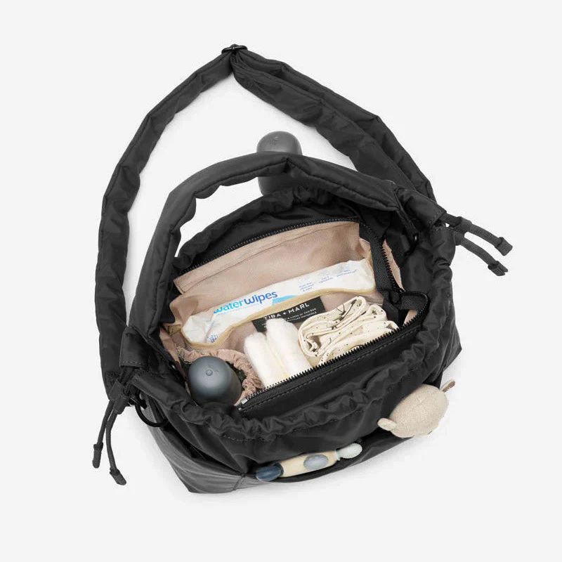 Mini Luna Drawstring Stroller Bag (Black) - Image 8